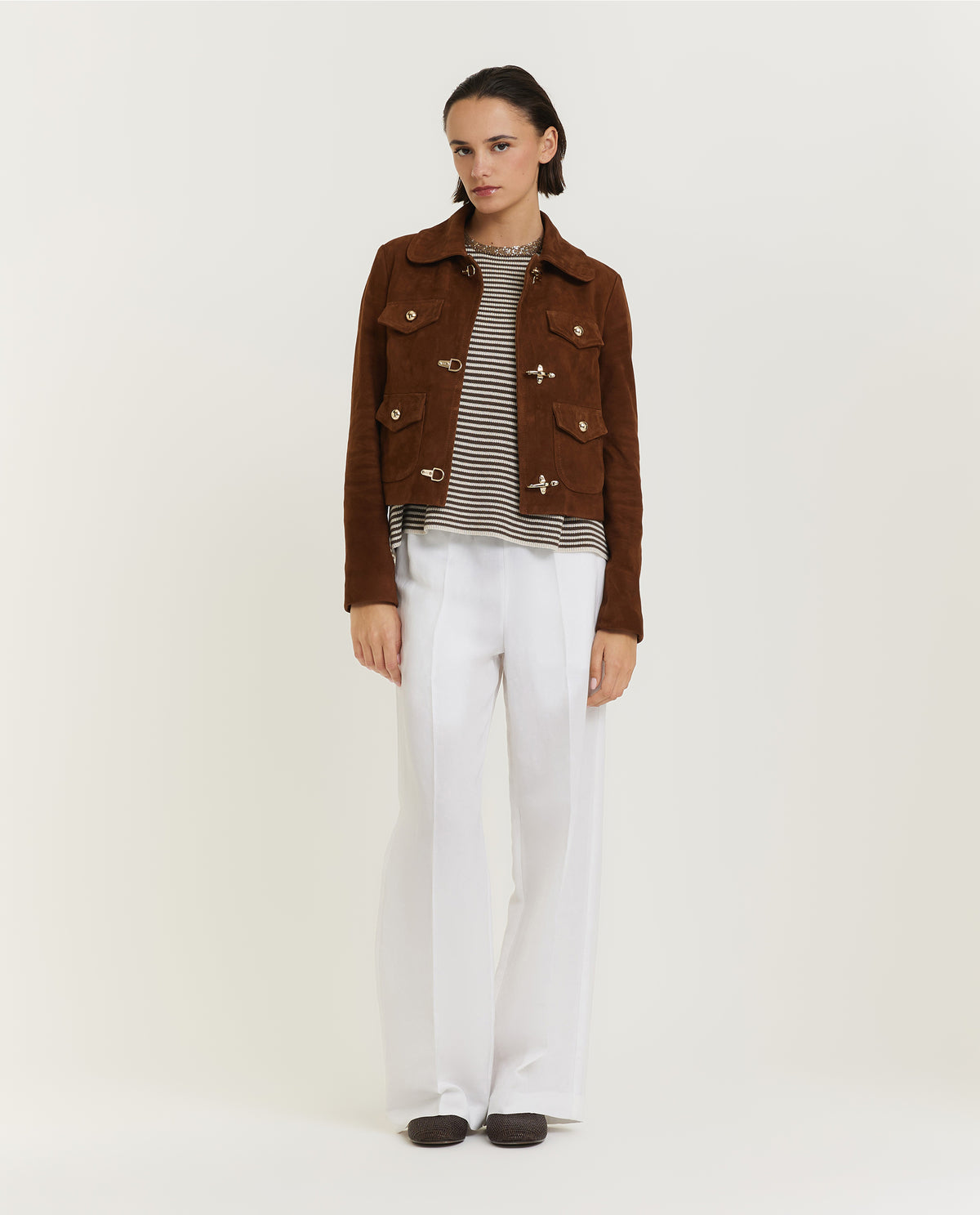 Mouwloze trui - Bruin