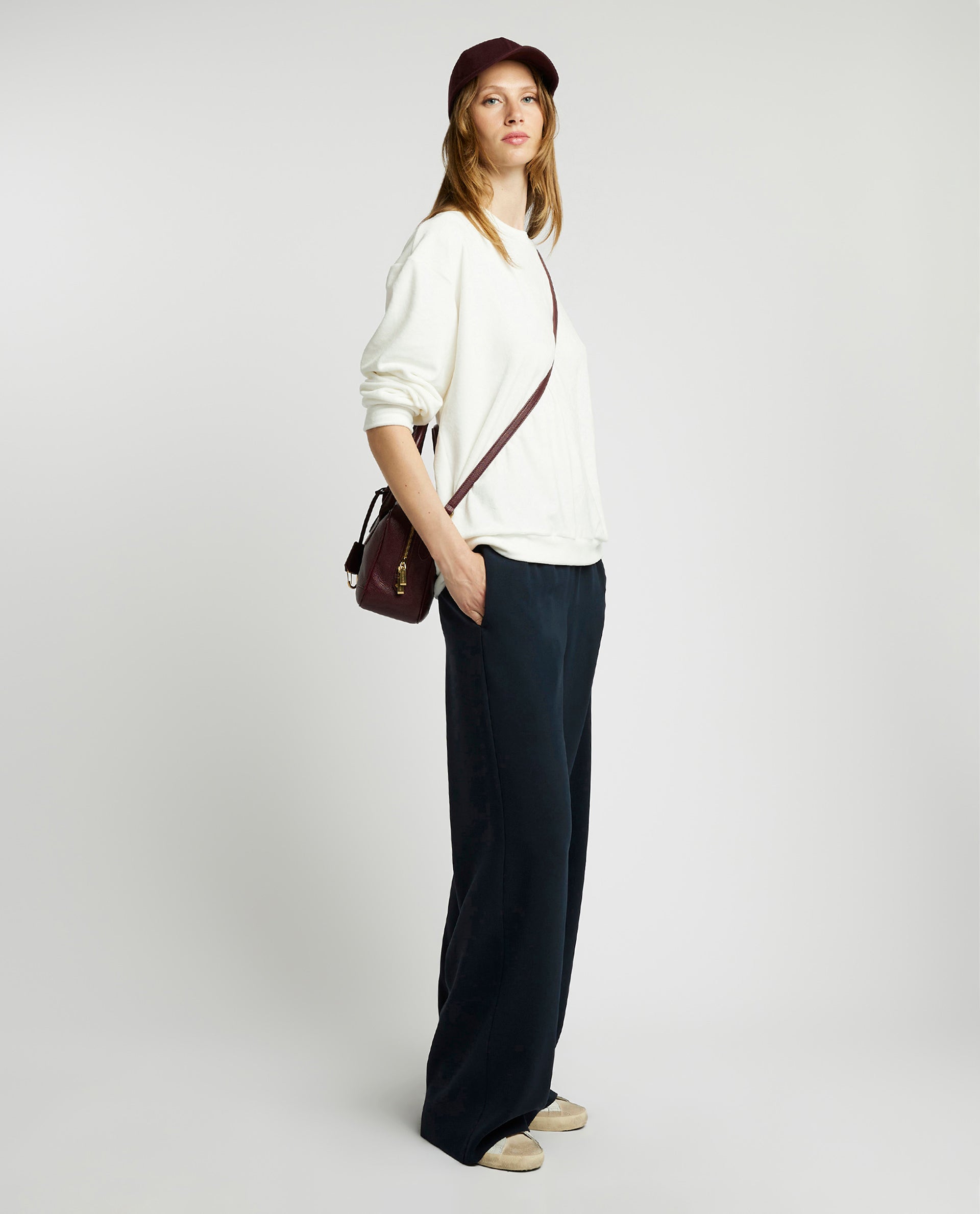 Velvet Crew Neck Sweater