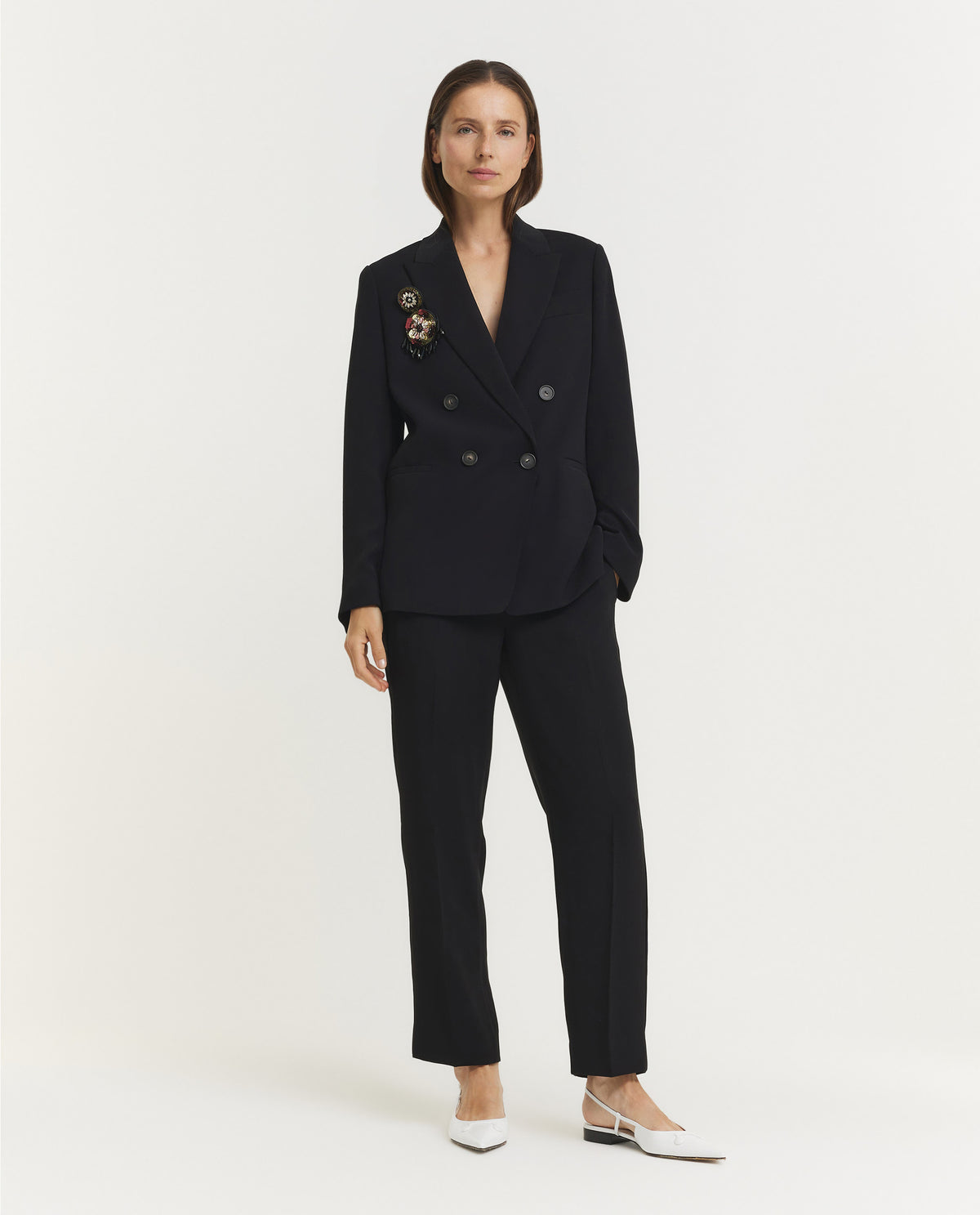 Mid-Rise Tapered Trousers