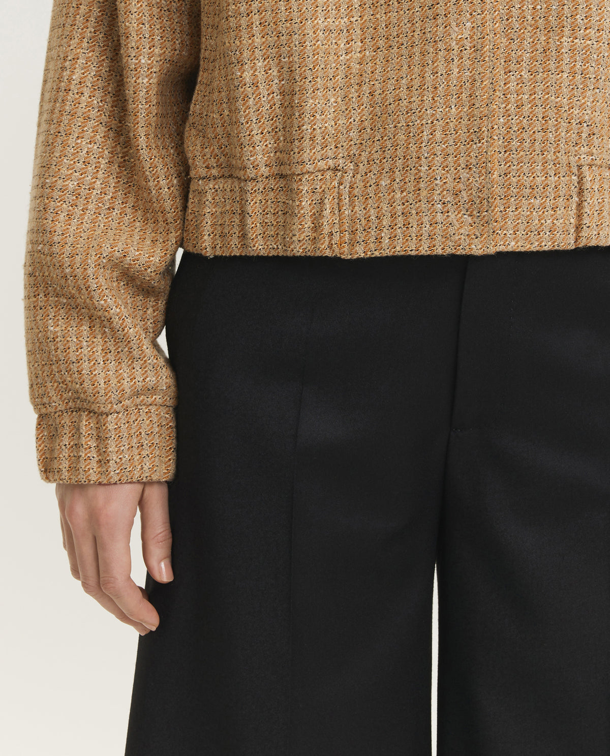 Wool Silk Bomber Jacket