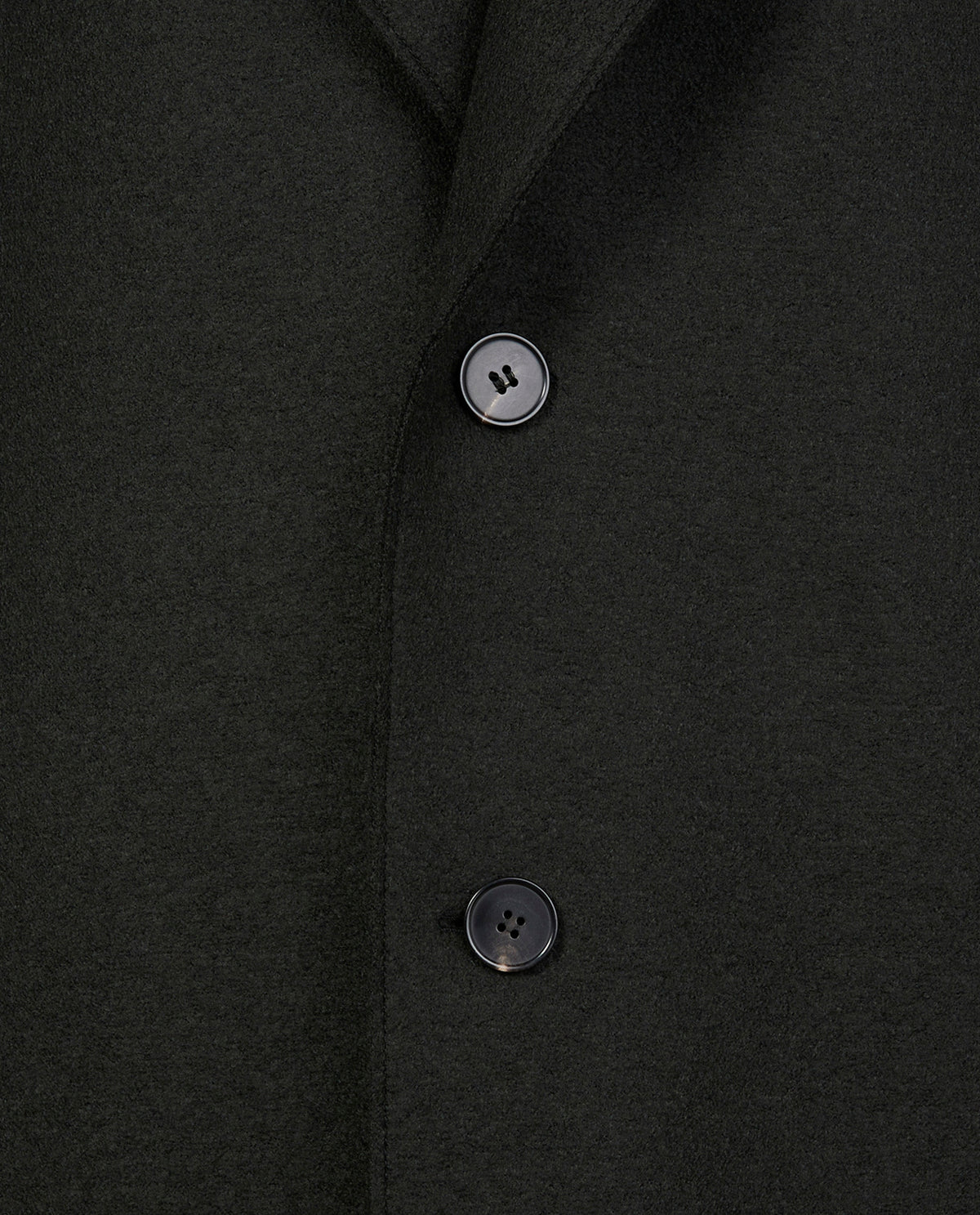 Geperst Wollen Greatcoat - Groen