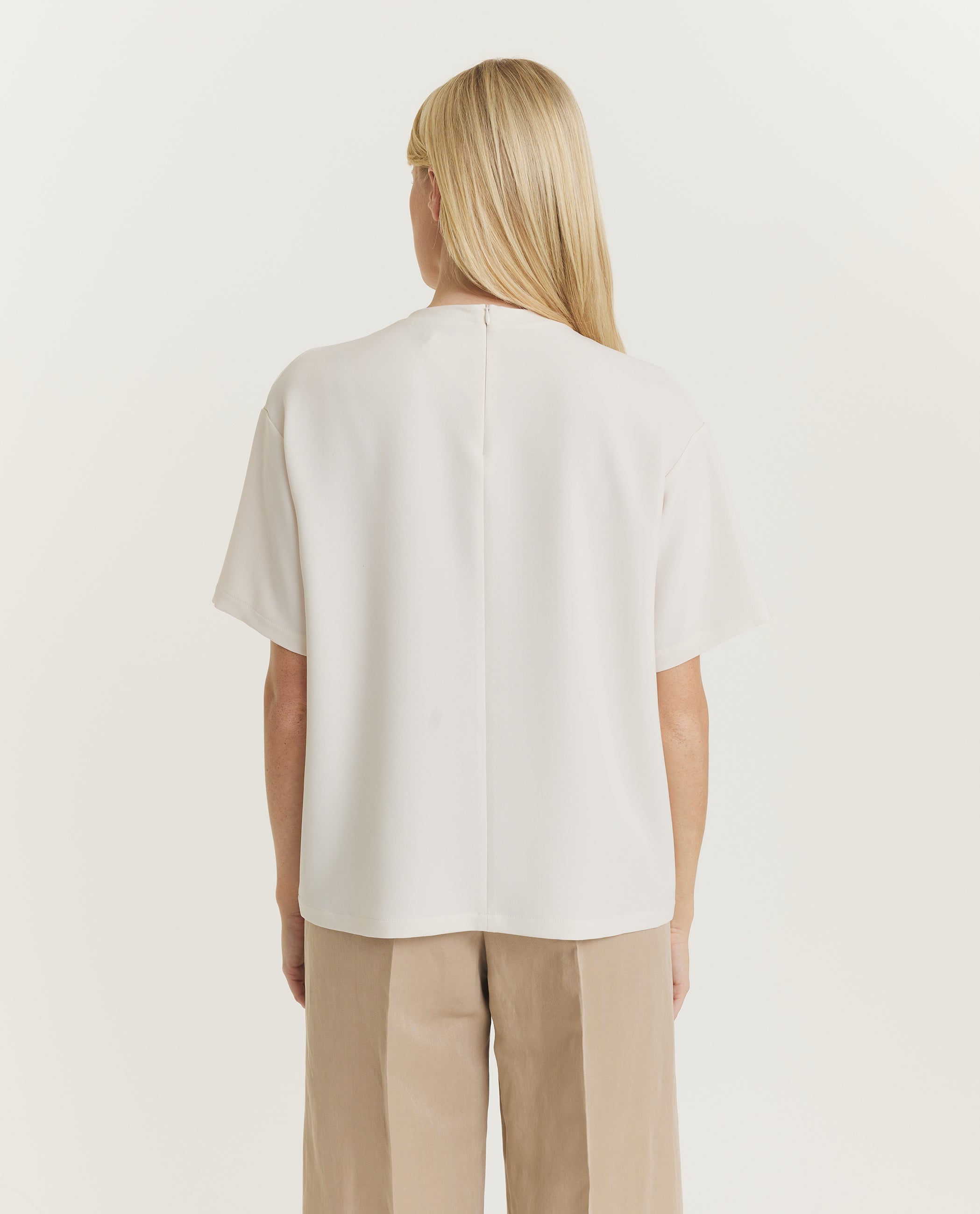 Korte Mouwen Top - Ecru