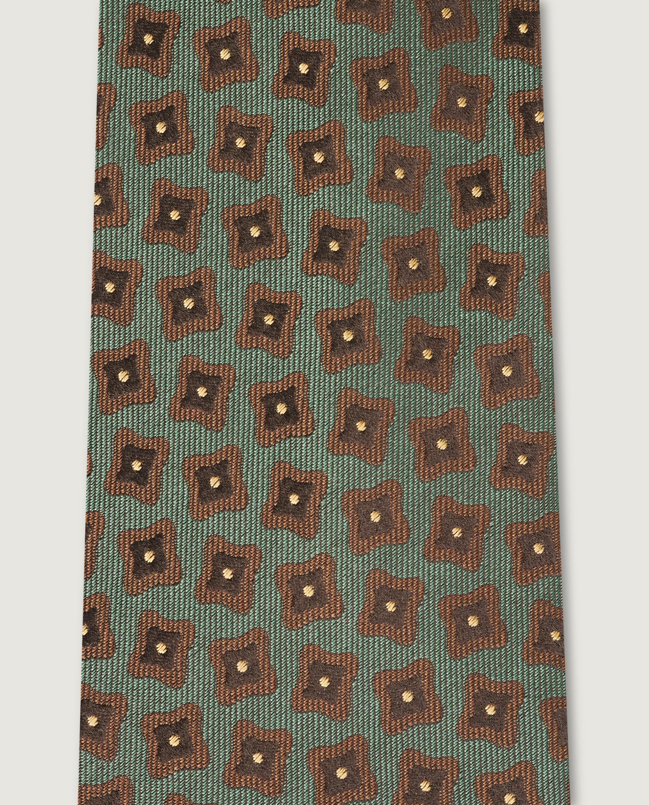 Zijden Patroon Das - Groen