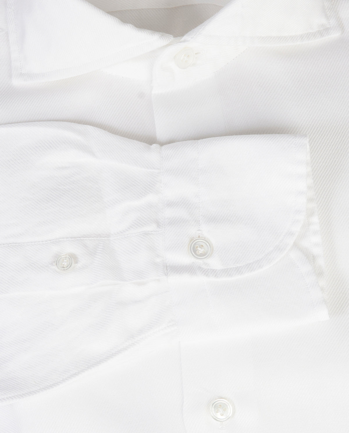 Katoen Linnen Twill Shirt - Wit