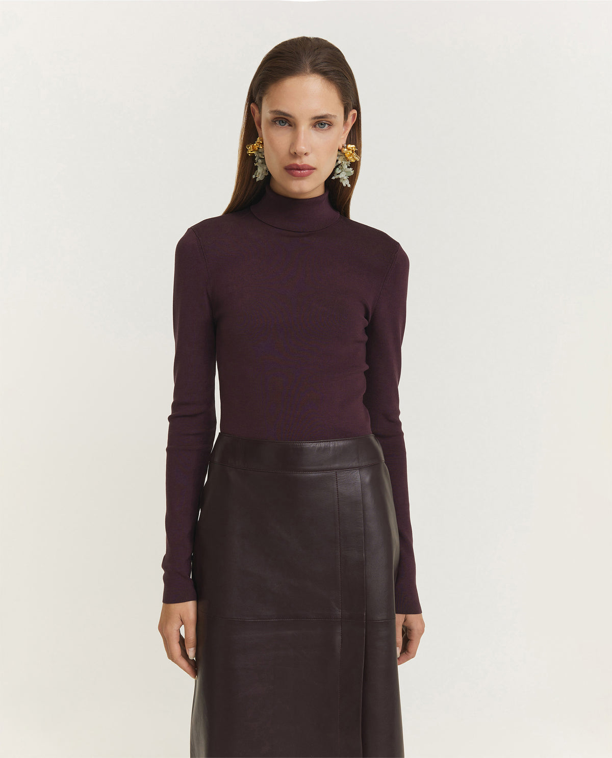 Zijden Stretch Coltrui - Paars