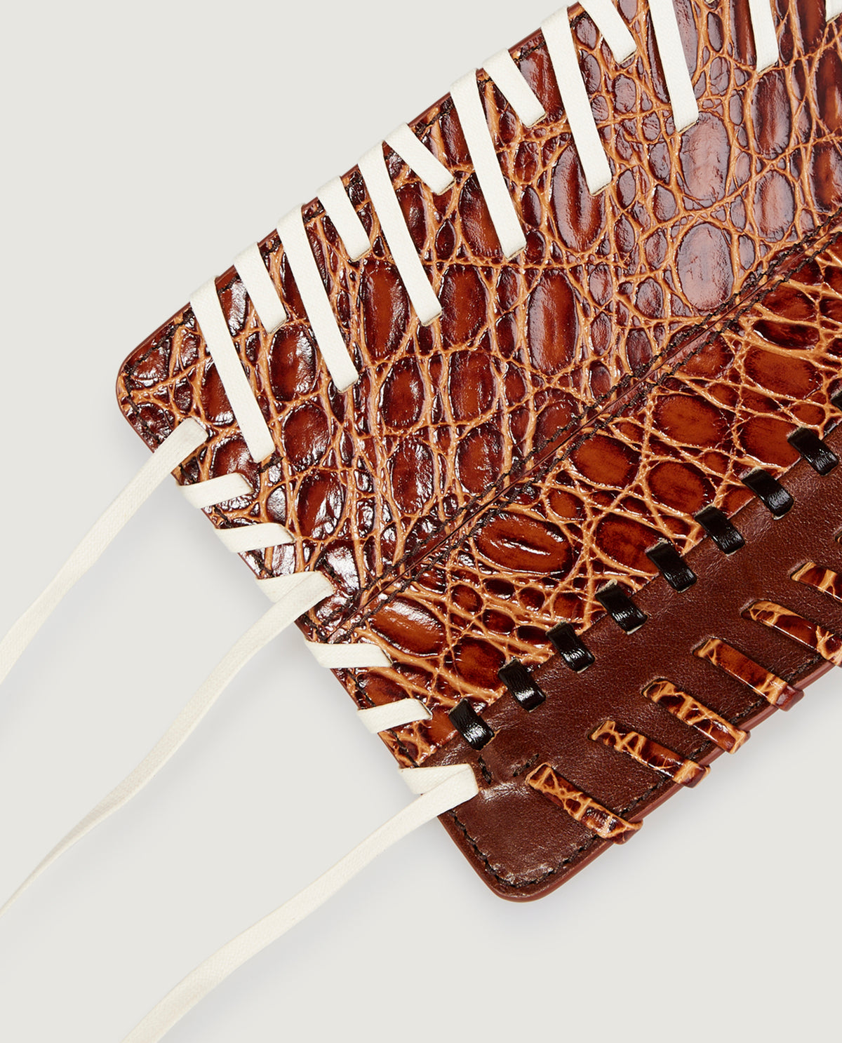 Lederen Korset Riem - Bruin