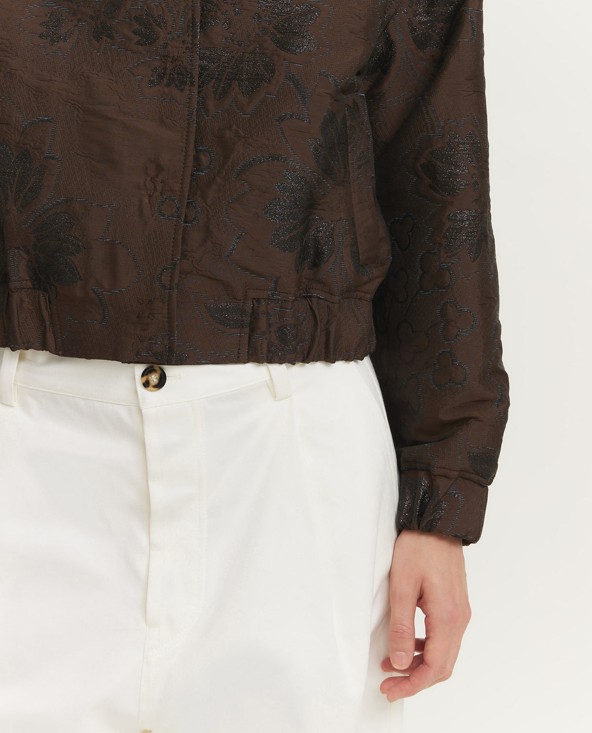 Floraal Bomberjack - Bruin