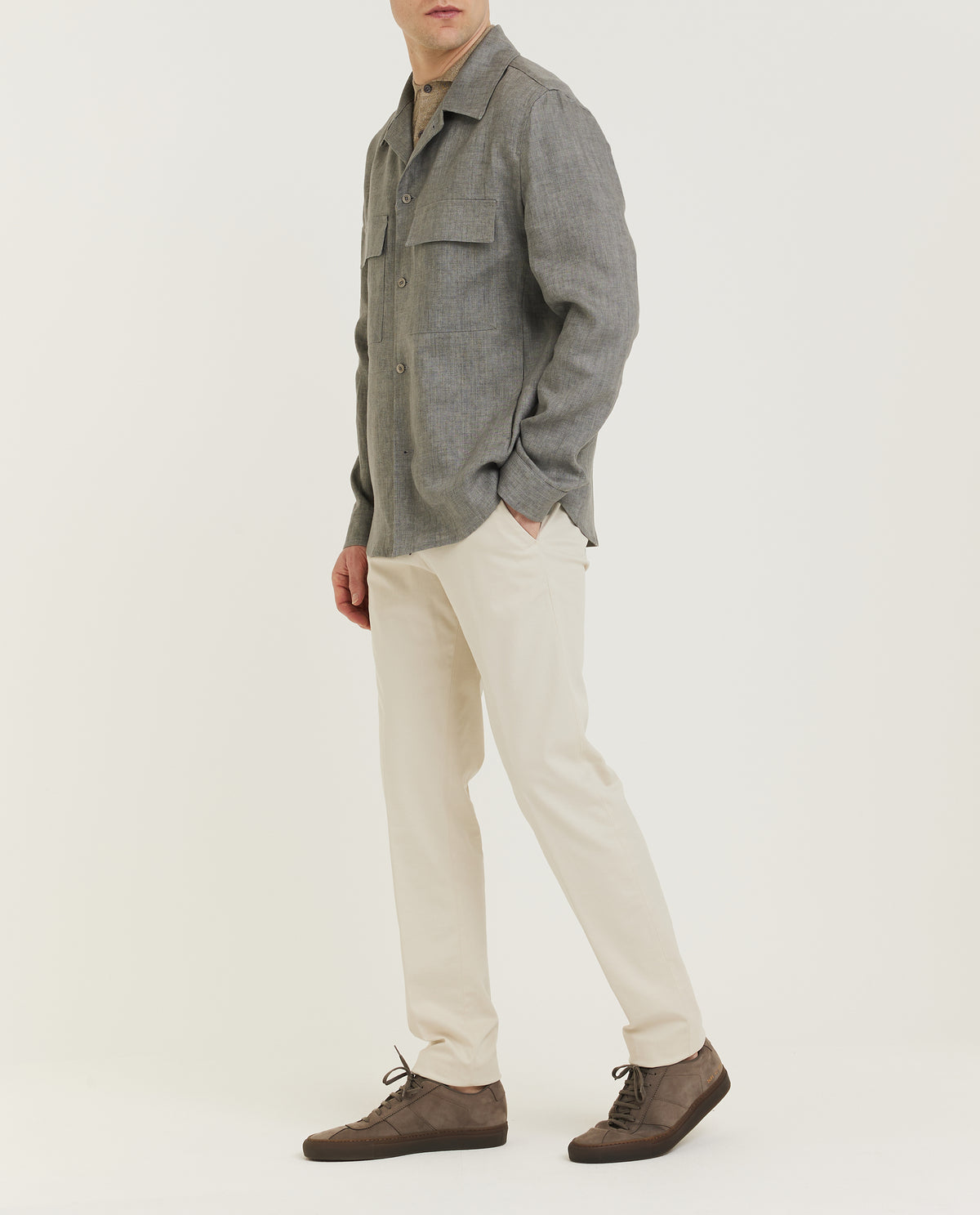 Linnen Overshirt - Grijs