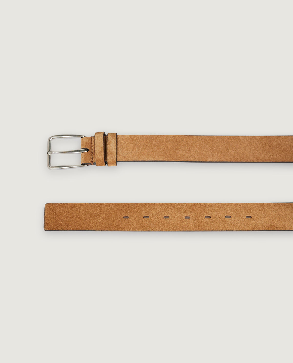 Nubuck Lederen Riem - Lichtbruin