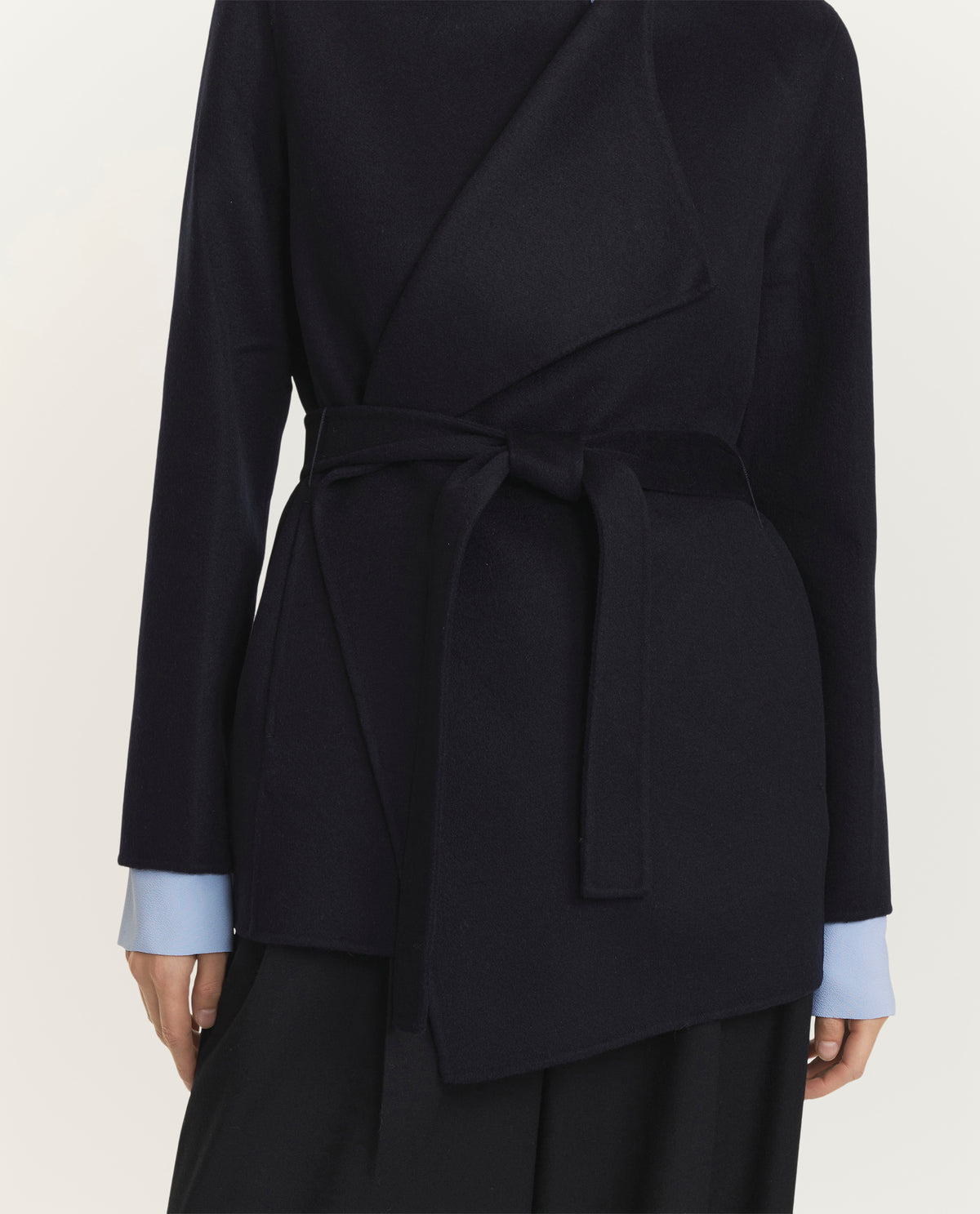 Double face cashmere jas - Donkerblauw