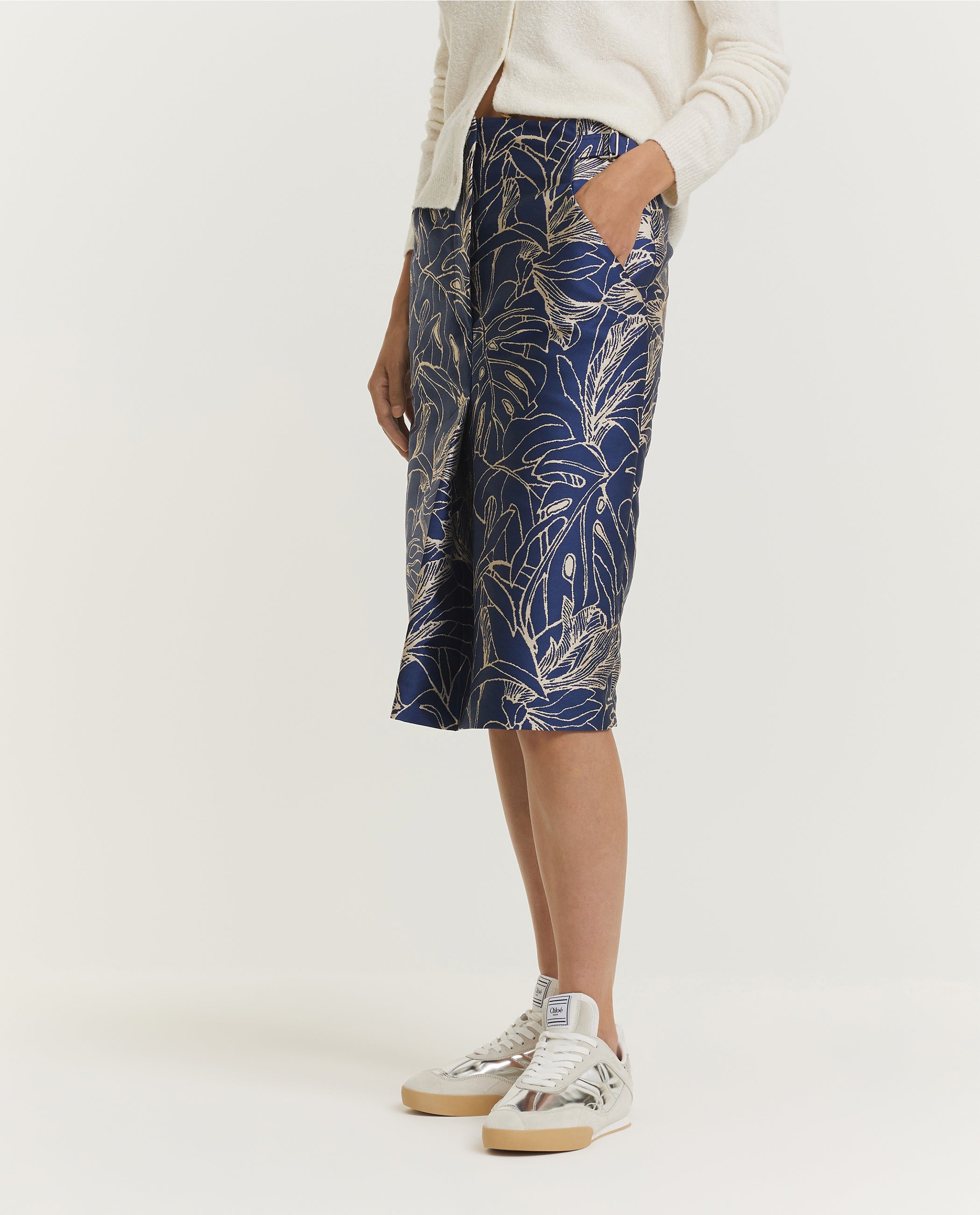 Printed Pencil Skirt