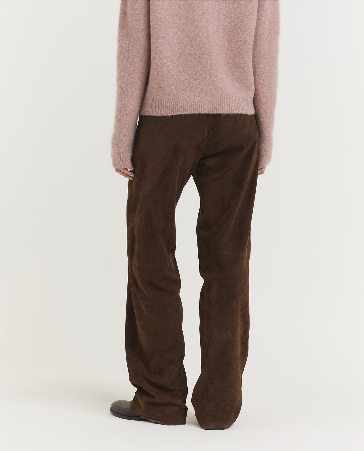 Straight Suede Trousers