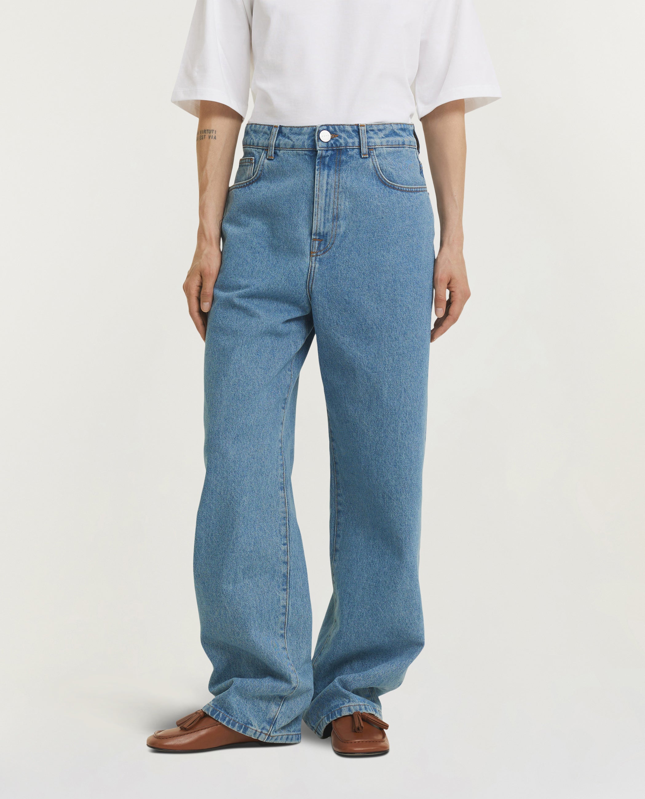 Signature Baggy Fit Denim - Lichtblauw