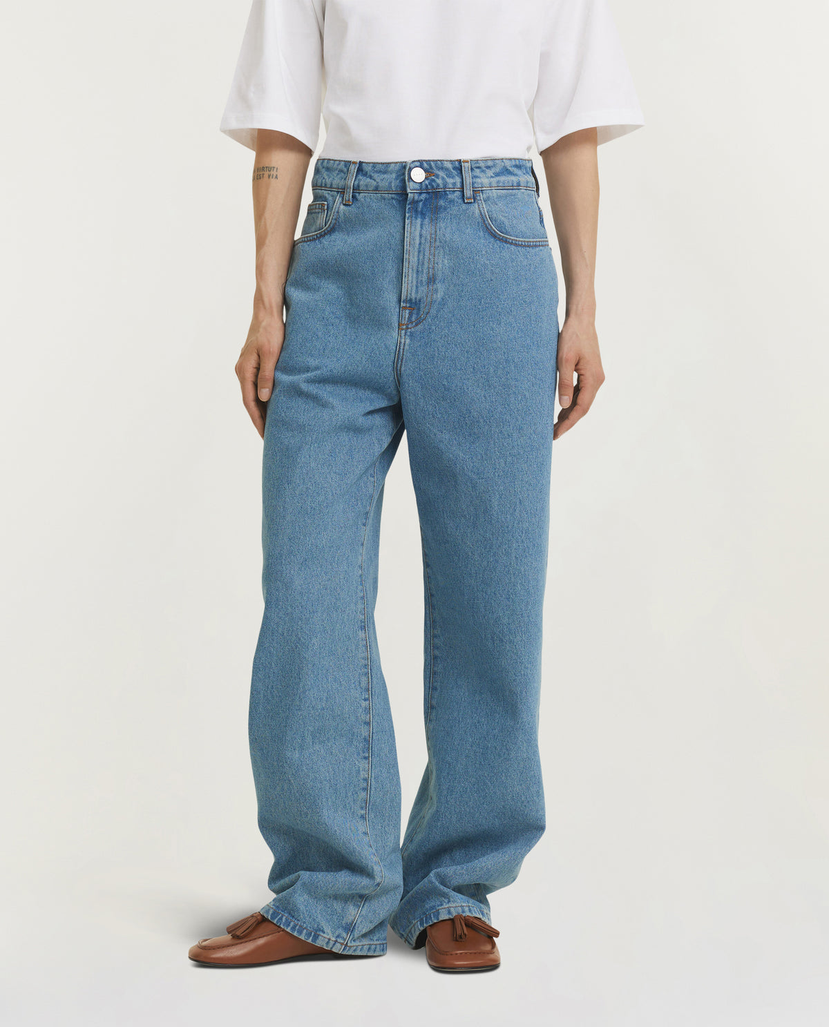 Signature Baggy Fit Denim - Lichtblauw