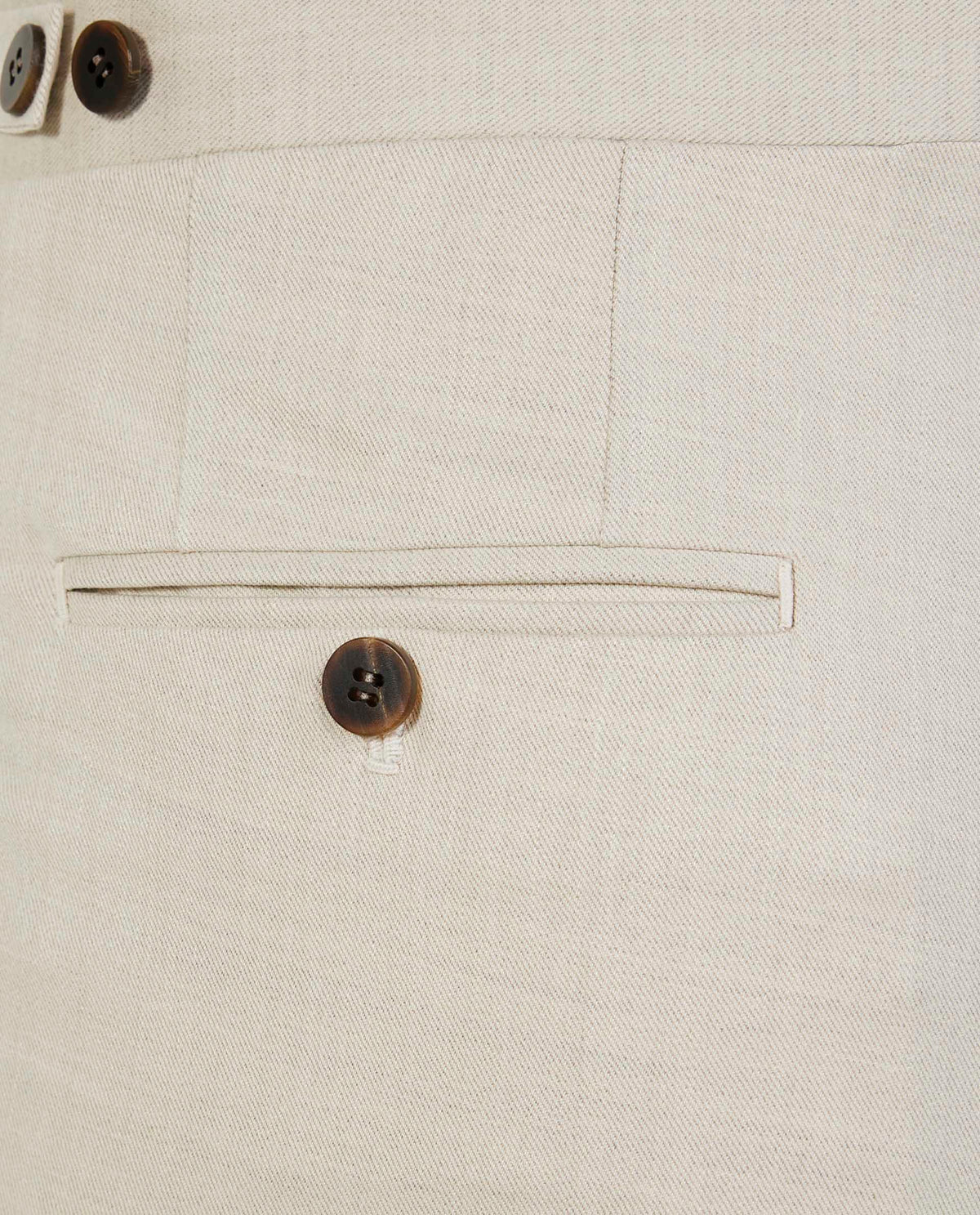 Wol Mix Broek - Ecru