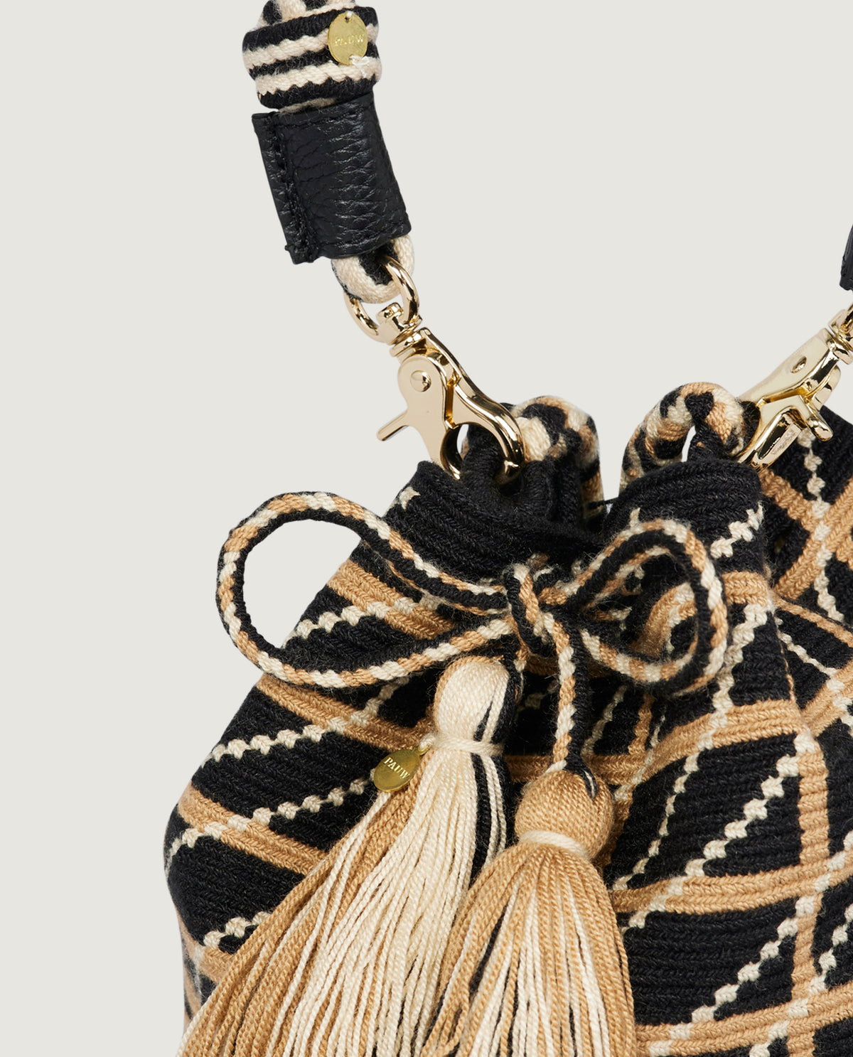 Macramé Crossbody Tas - Lichtbruin