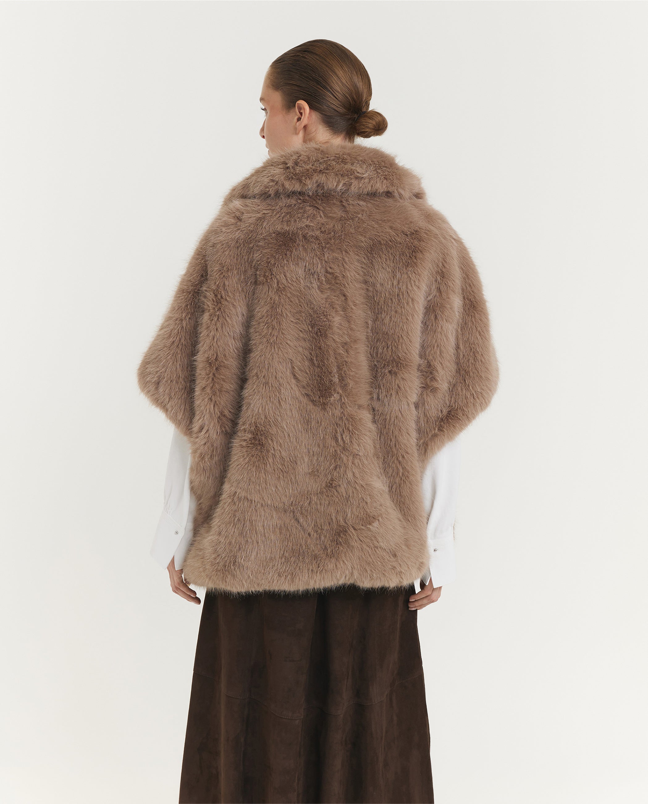 Faux Fur Jas - Lichtbruin