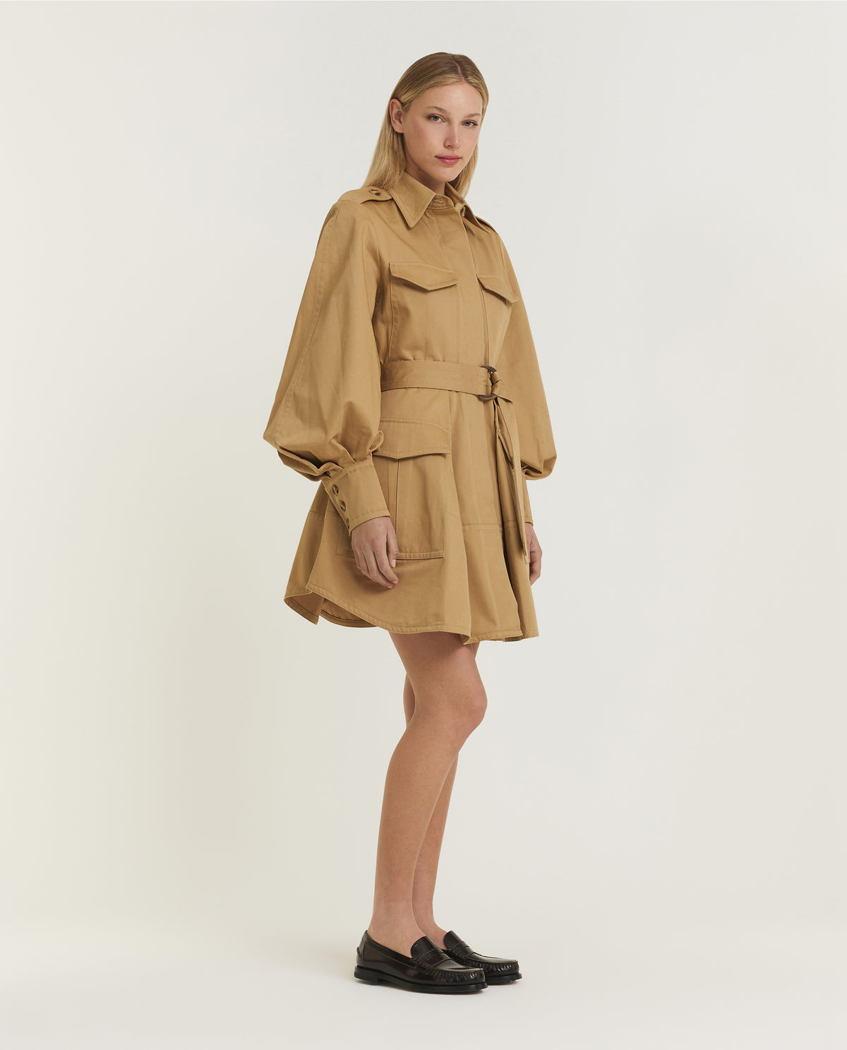 Cargo Mini Jurk - Lichtbruin