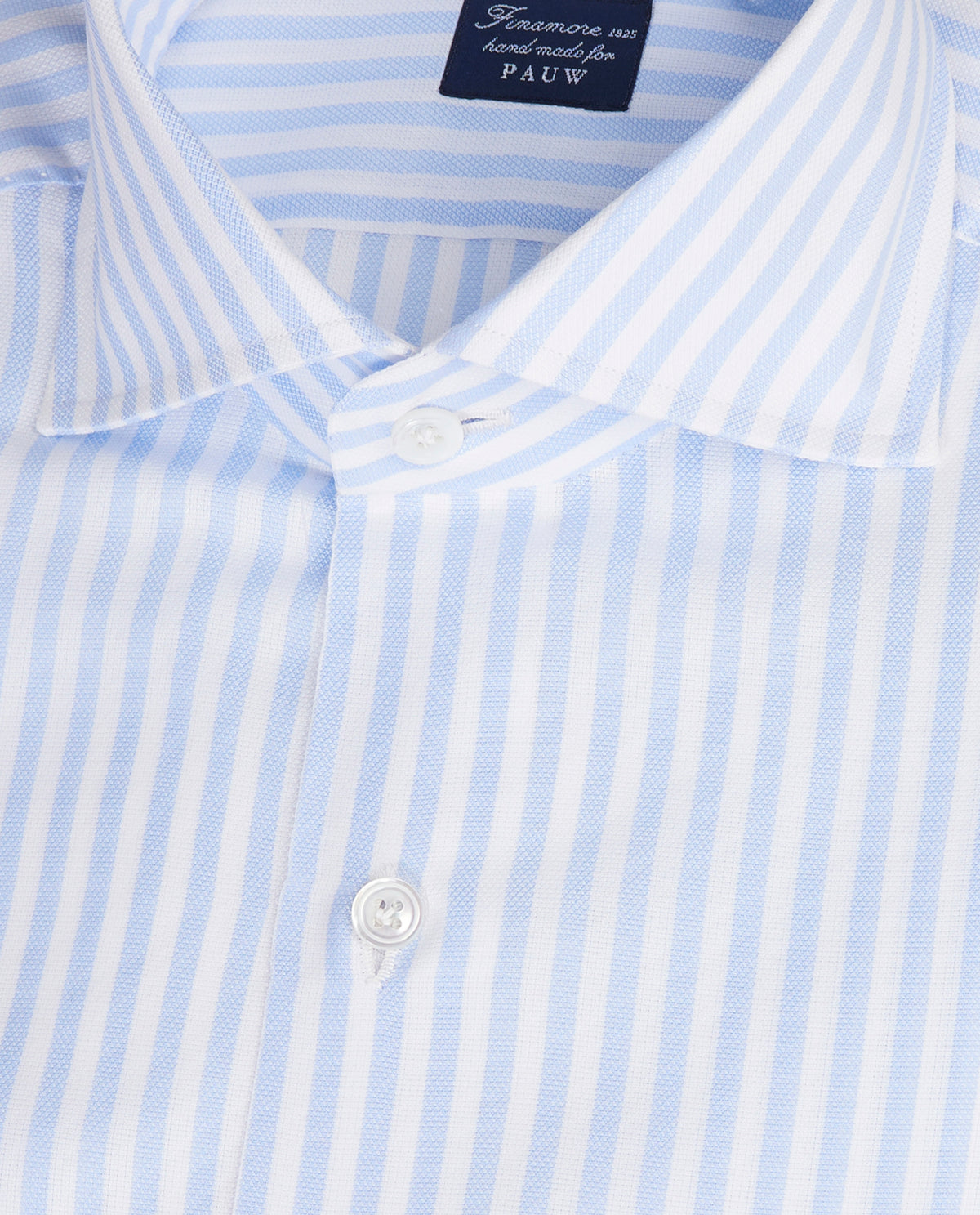 Gestreept Oxford Shirt - Lichtblauw