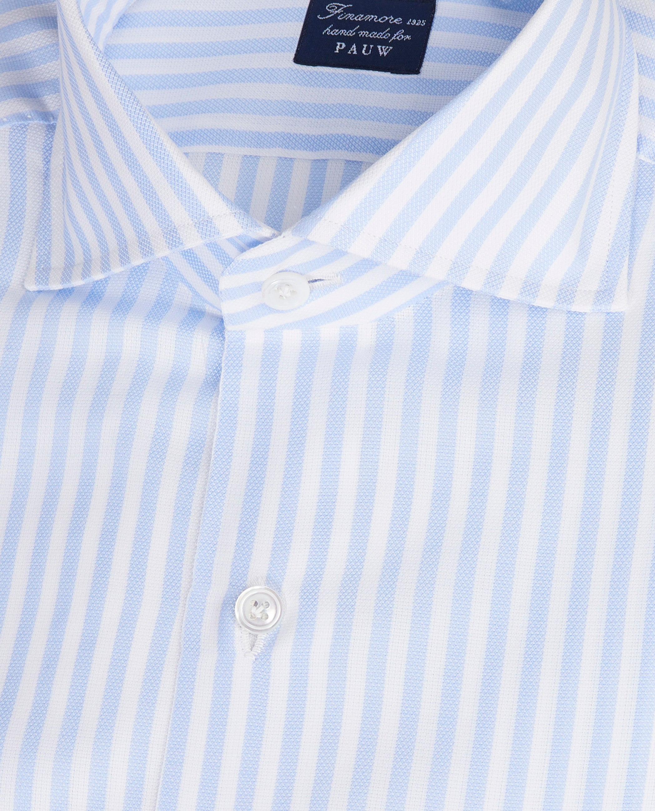 Gestreept Oxford Shirt - Lichtblauw