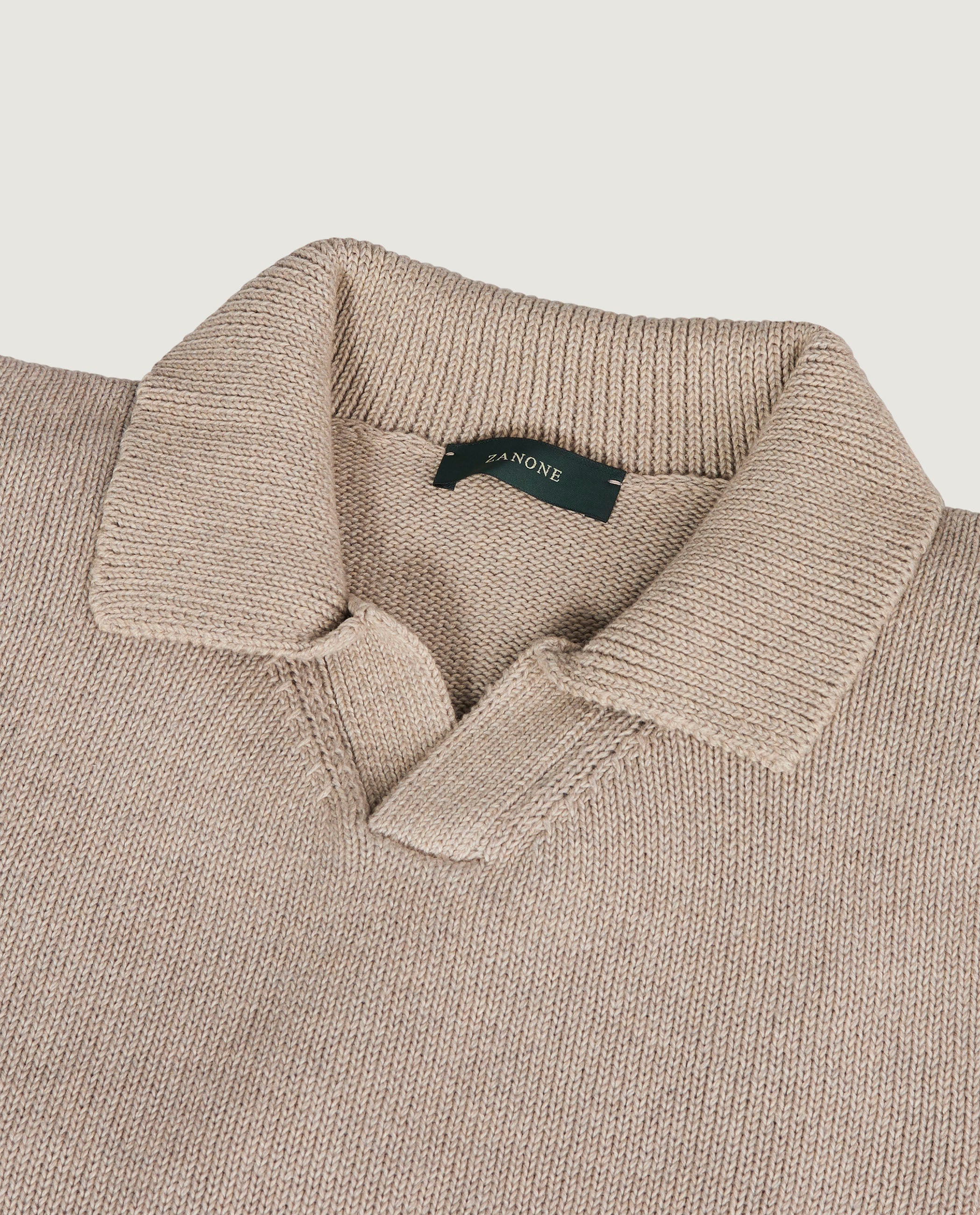 Polo Kraag Trui - Lichtbruin