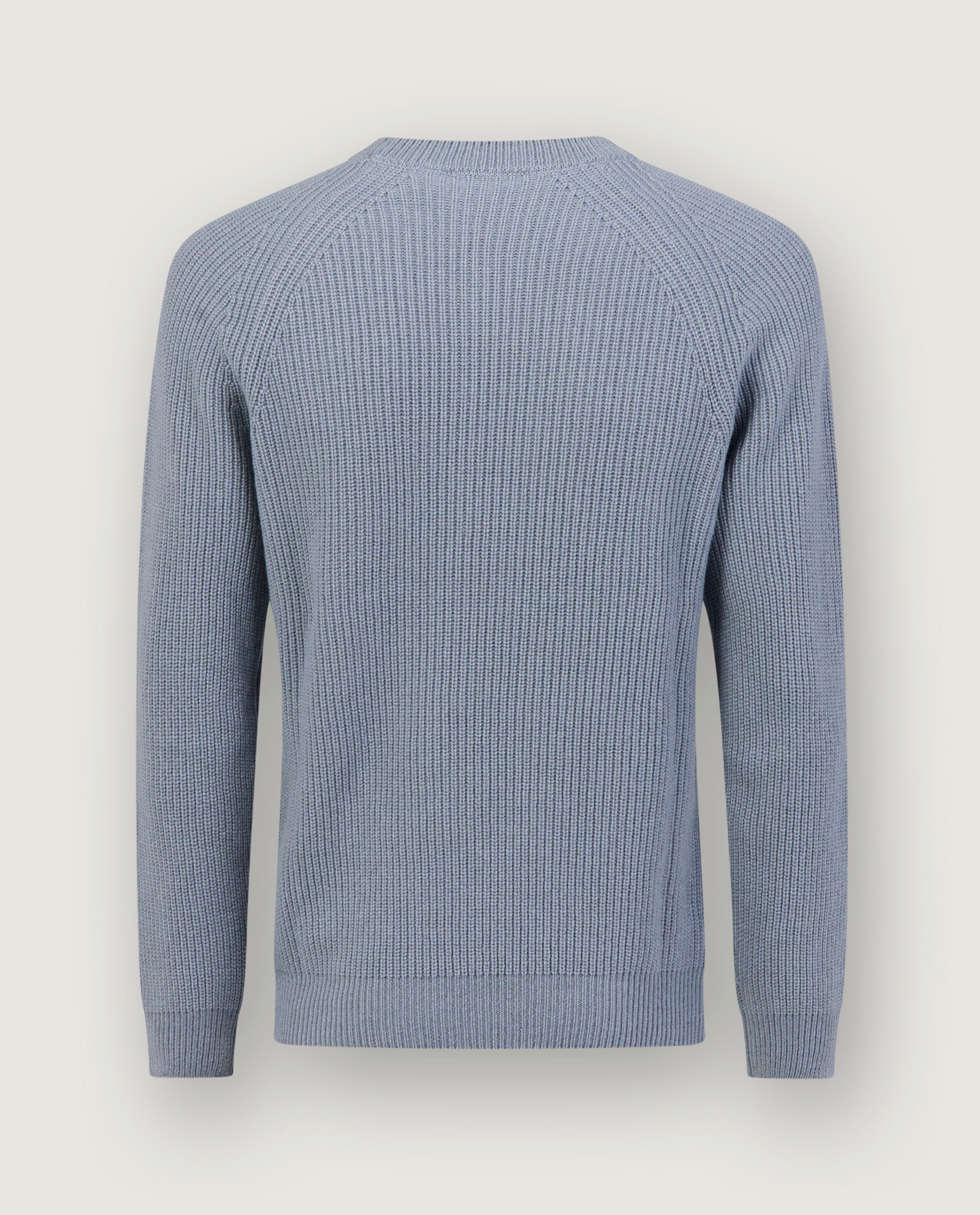 Cashmere Rib Trui - Lichtblauw