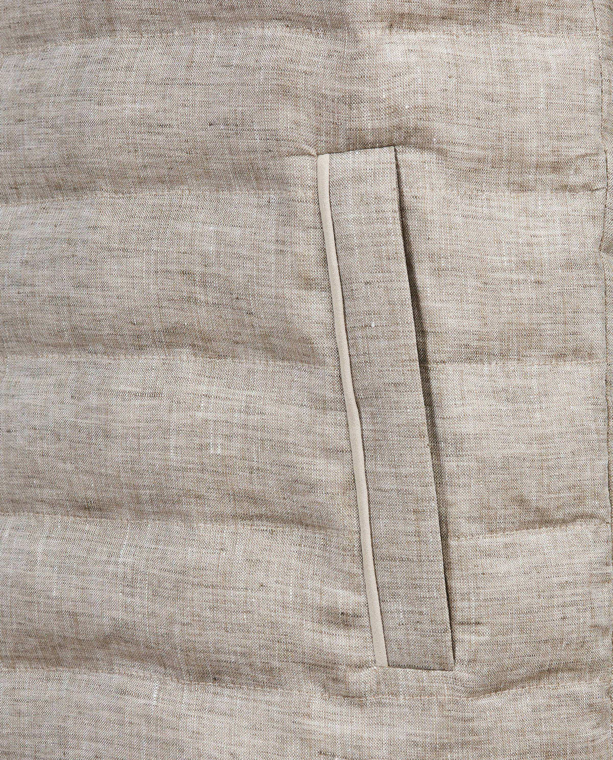 Linnen Bodywarmer - Lichtbruin