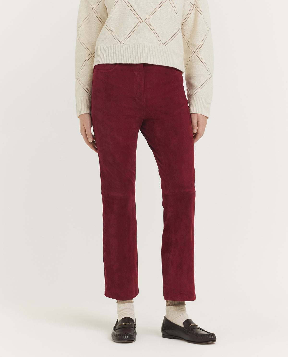 Duke Suede Stretch Broek - Rood