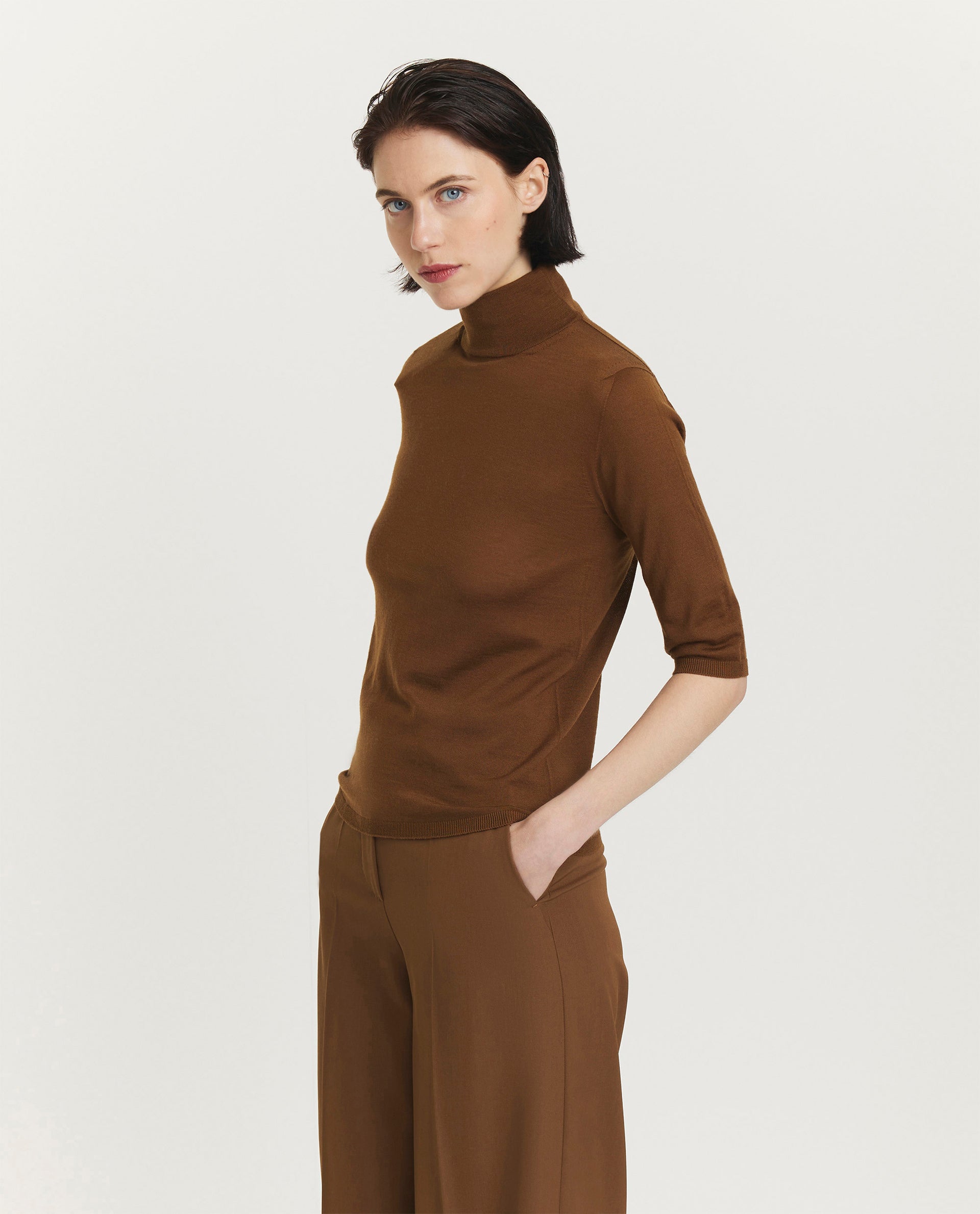 Wool turtleneck sweater