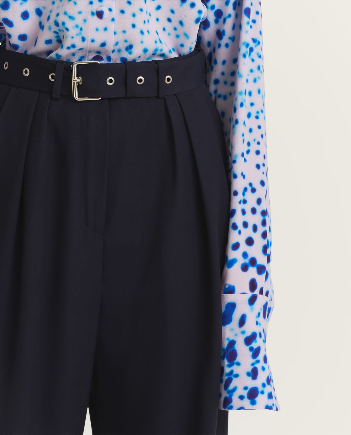 Belted Wool Trousers