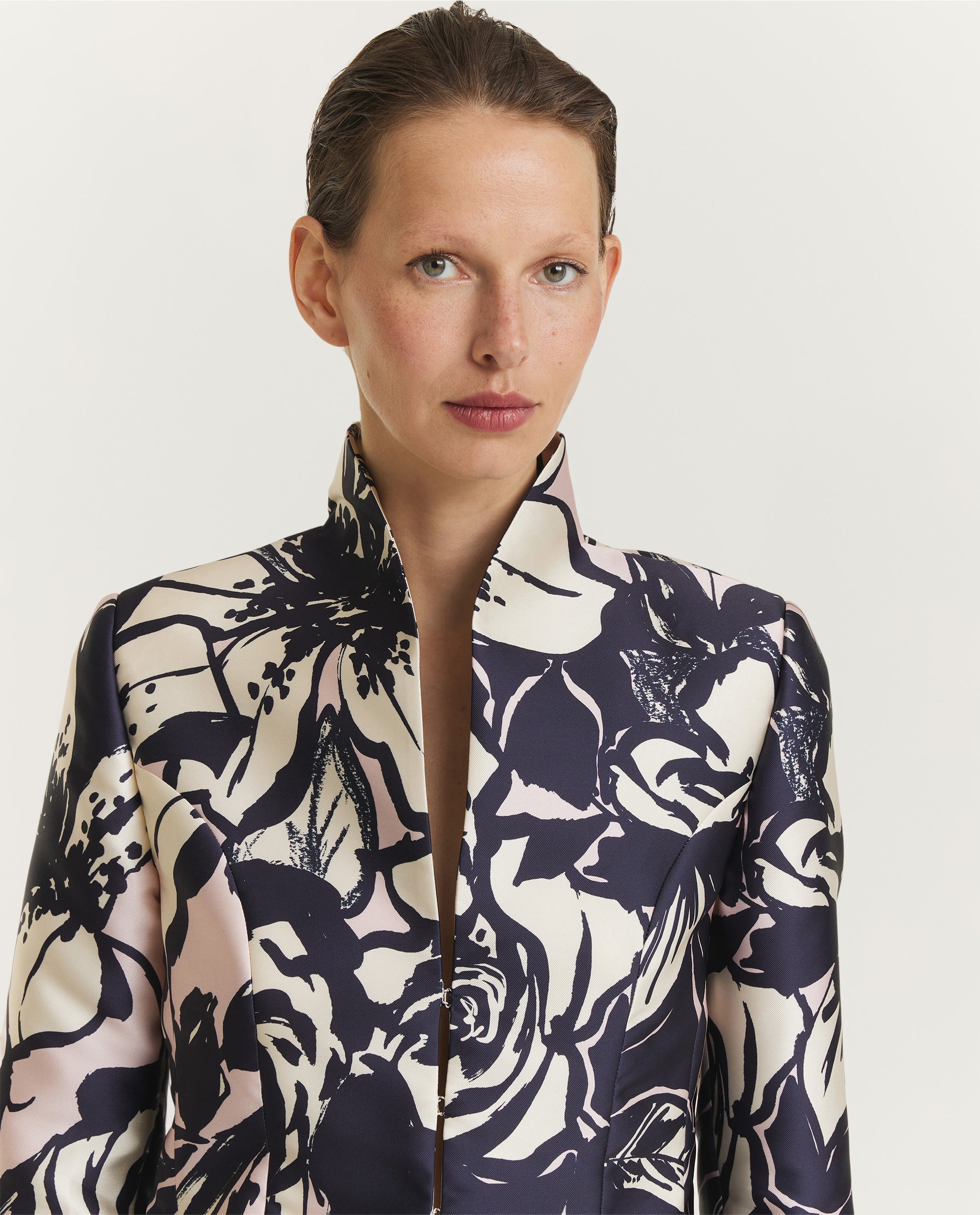 Korte Kraag Blazer - Blauw