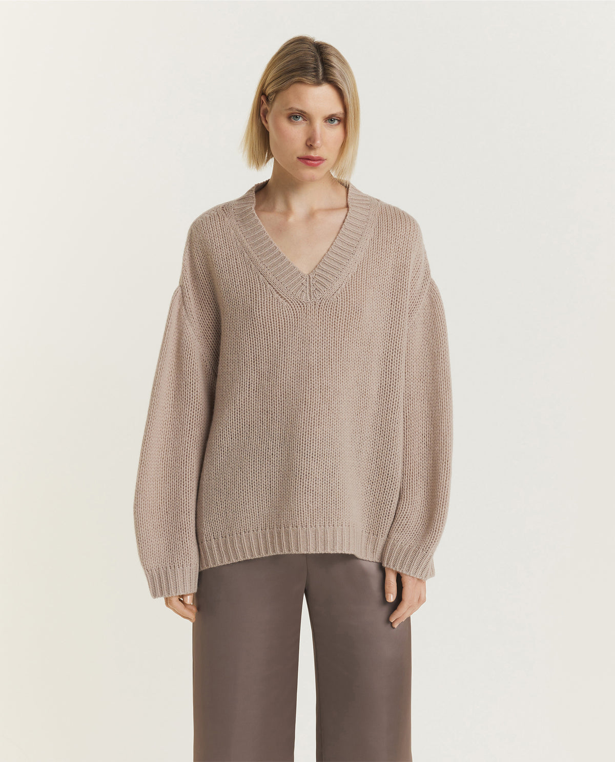 Wool Cashmere V-Neck
