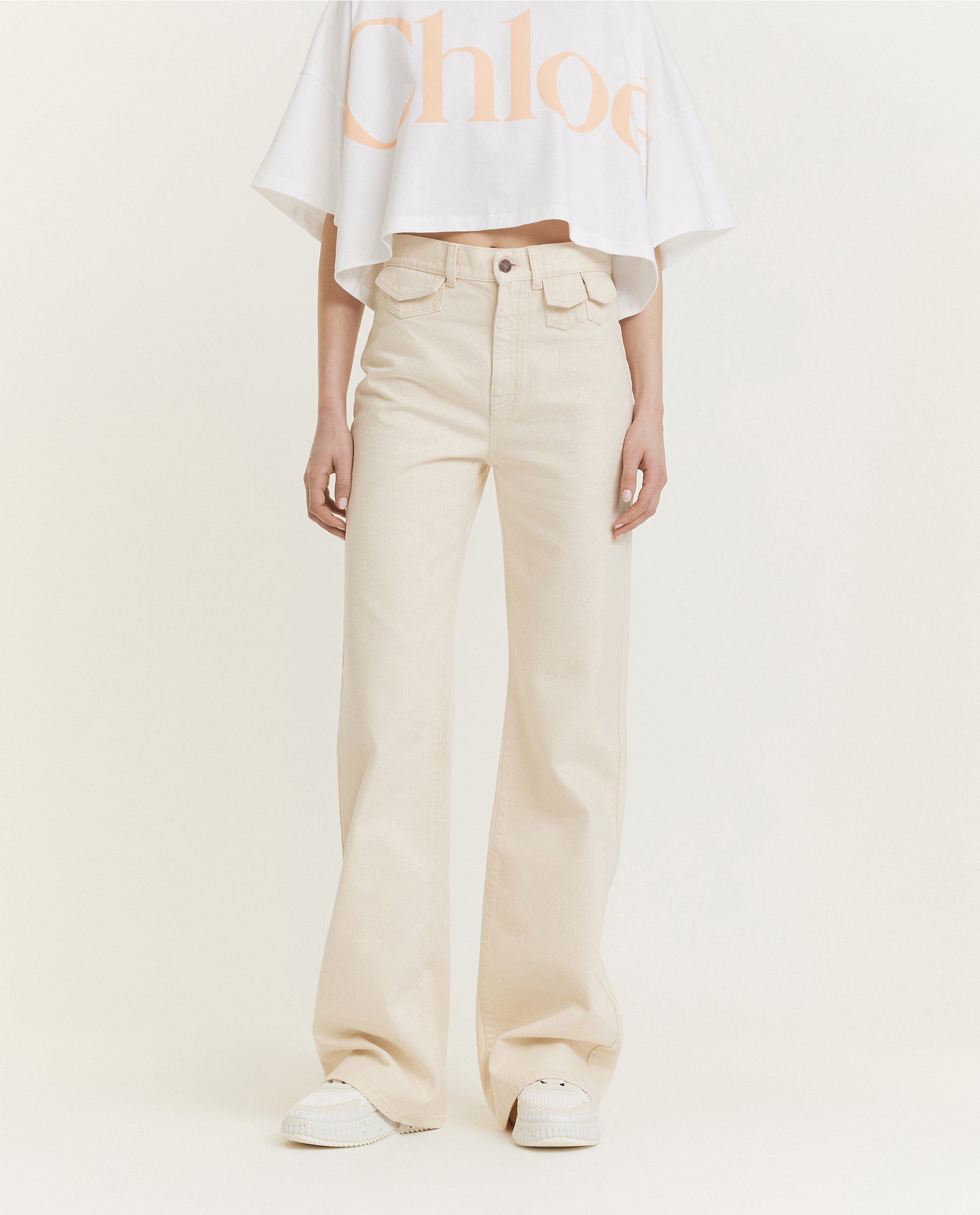 Pure Cotton Flare Jeans