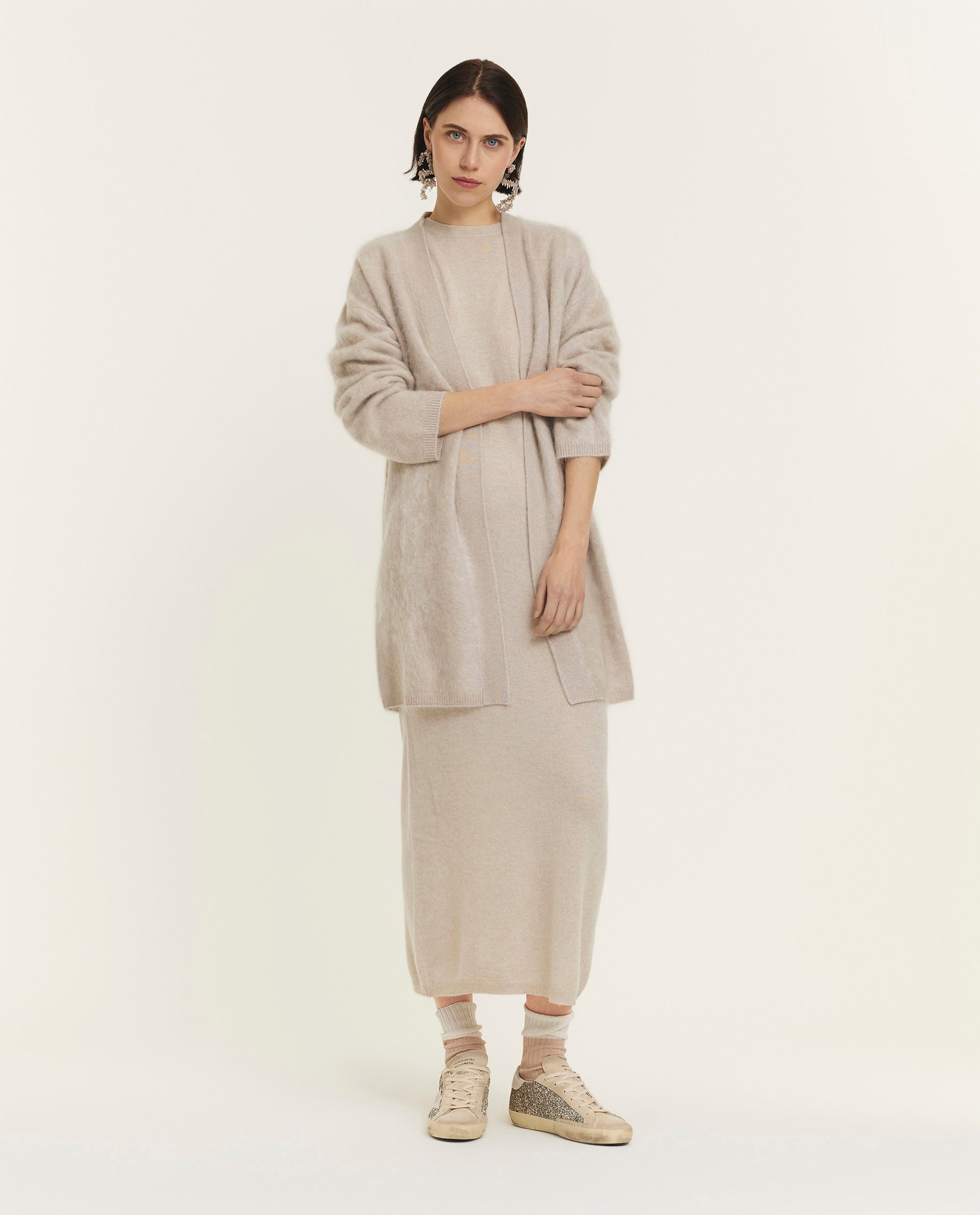 Cashmere Amina vest - Lichtgrijs