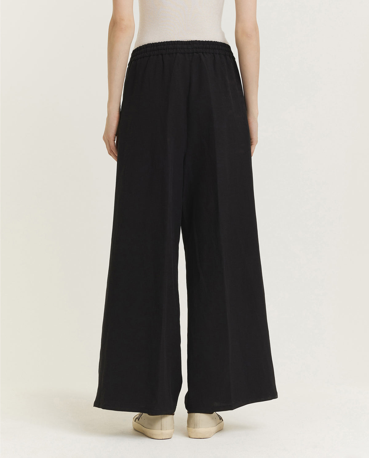 Viscose Linnen Broek - Zwart