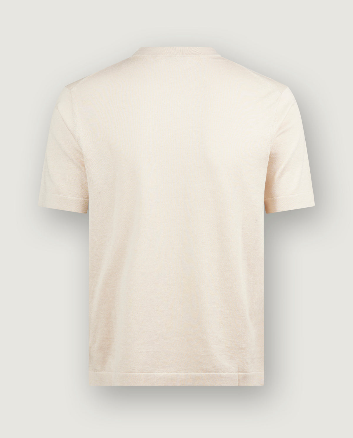 Katoen Zijde T-Shirt - Lichtbruin