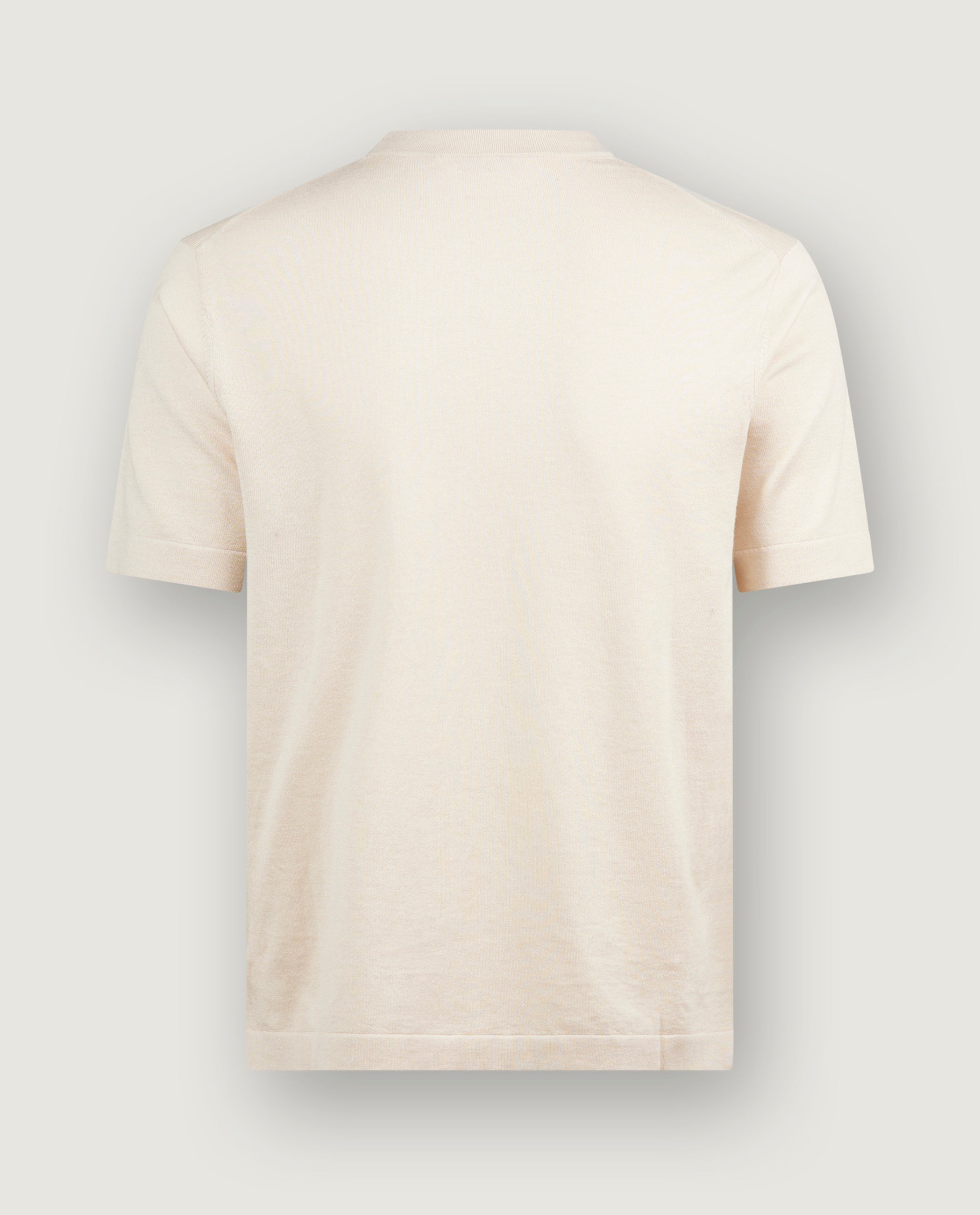 Katoen Zijde T-Shirt - Lichtbruin