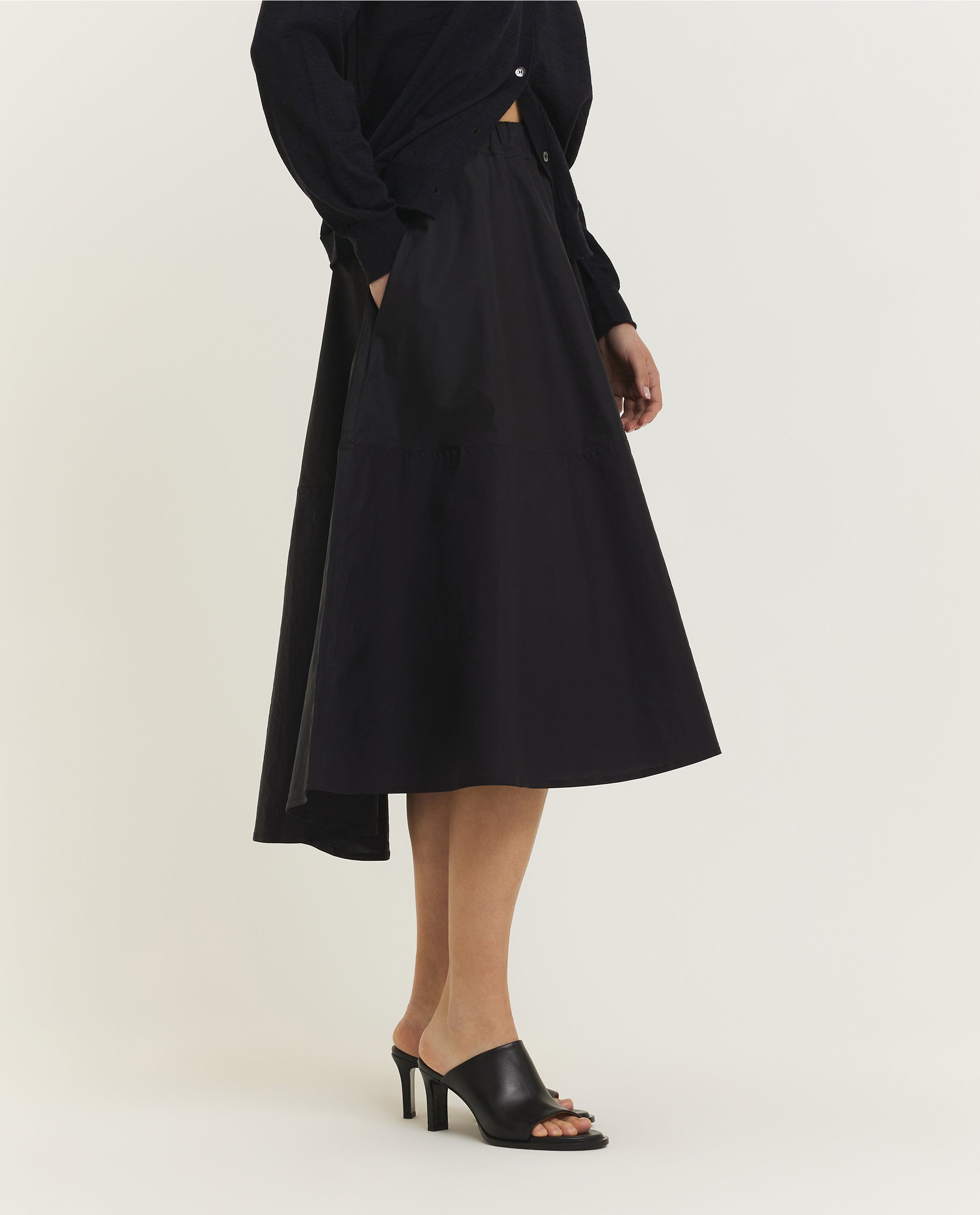 Asymmetrisch Rok - Zwart