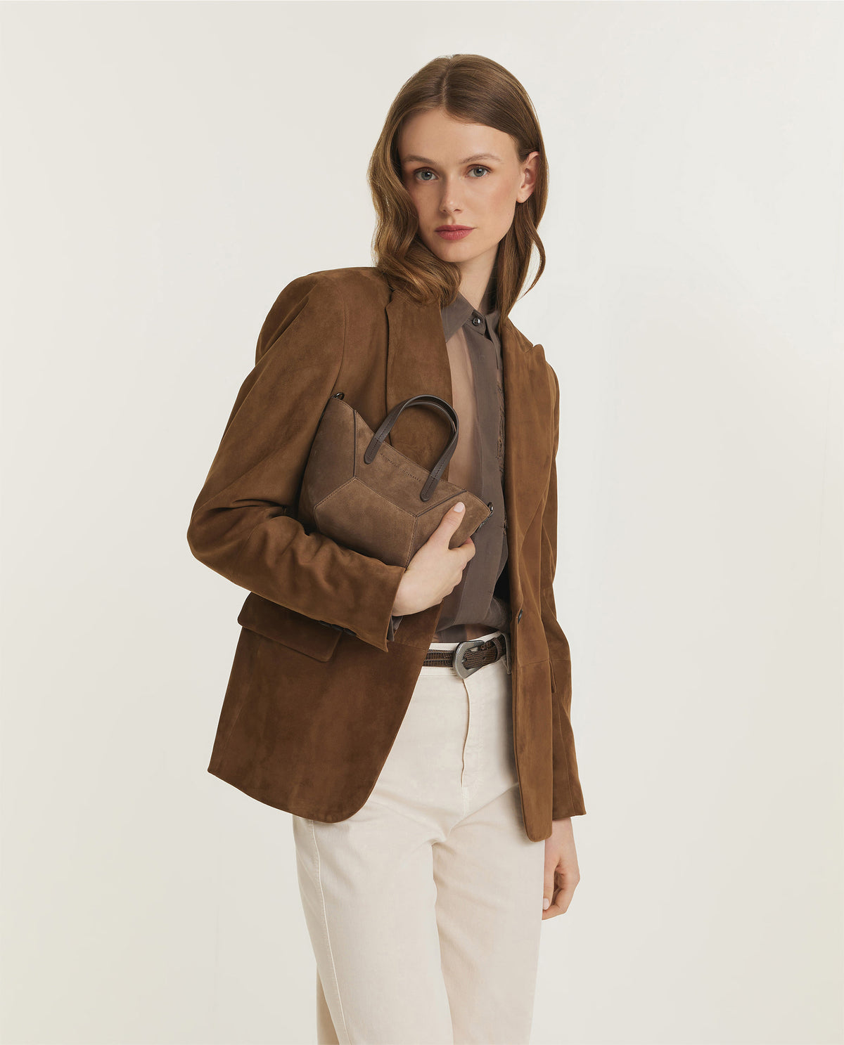 Suede Duo Tas - Bruin