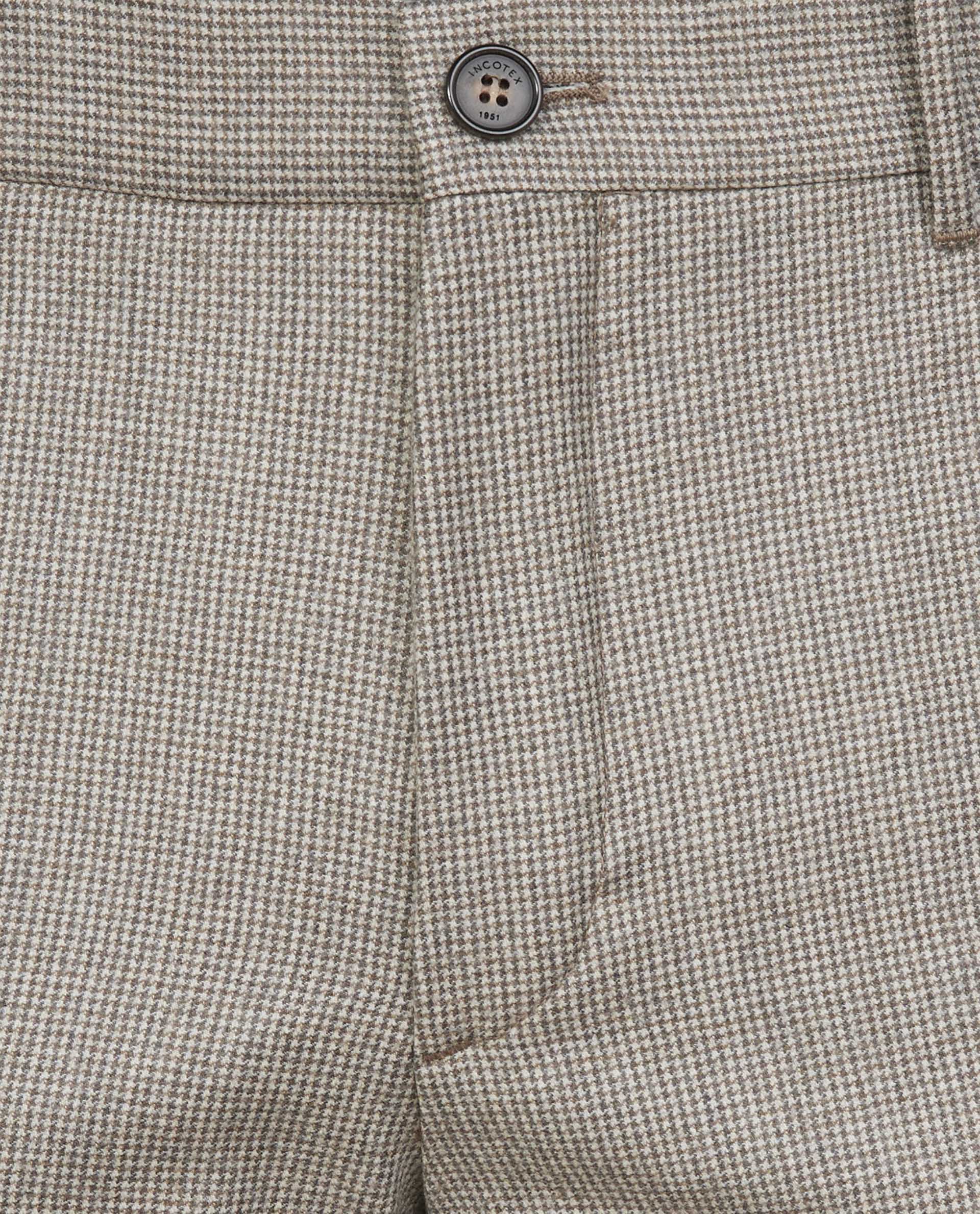 Houndstooth Broek - Lichtbruin