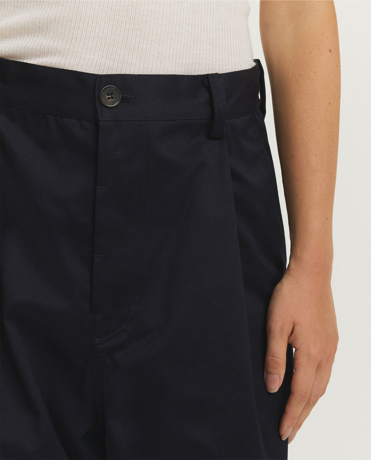 Wijde Katoenen Broek - Donkerblauw