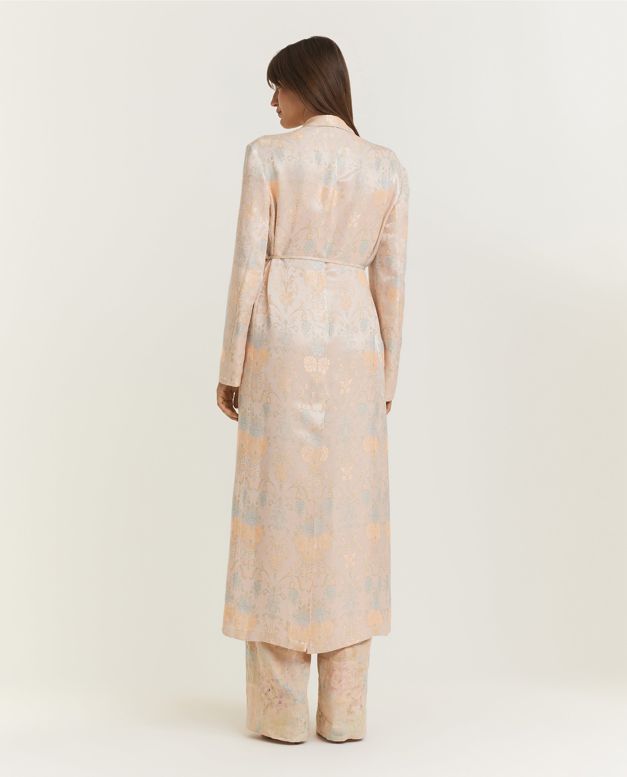 Floral Jacquard Coat