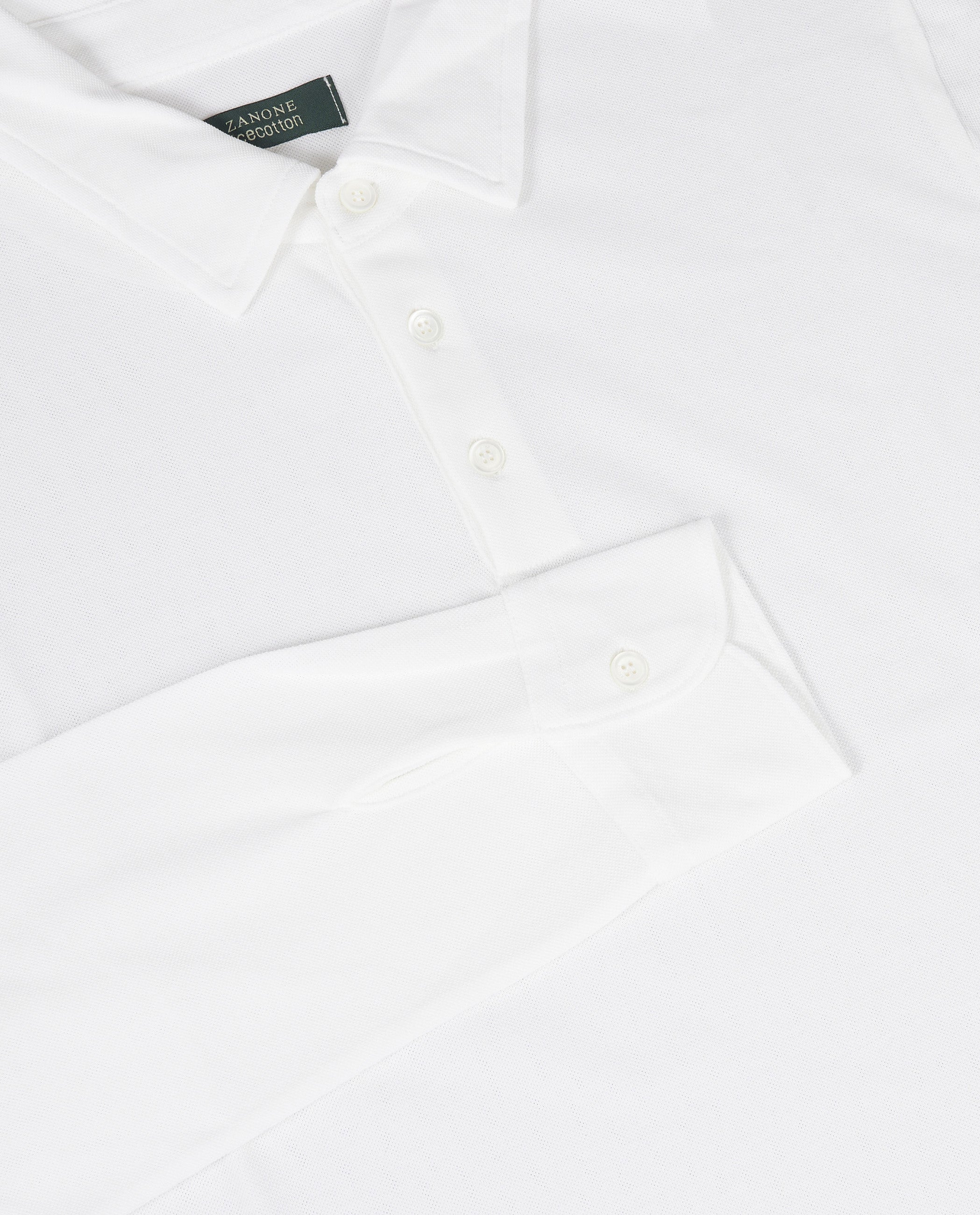 Pique Ice Cotton Polo - Wit