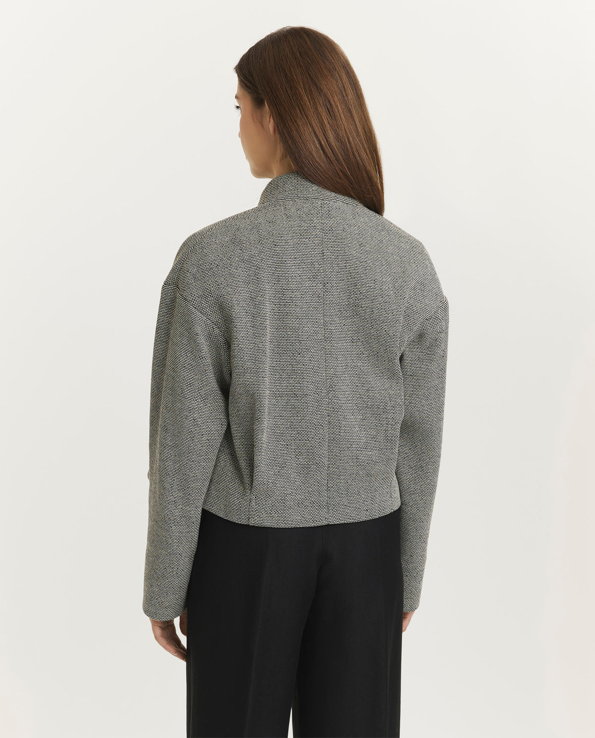 Short cotton-linen blazer