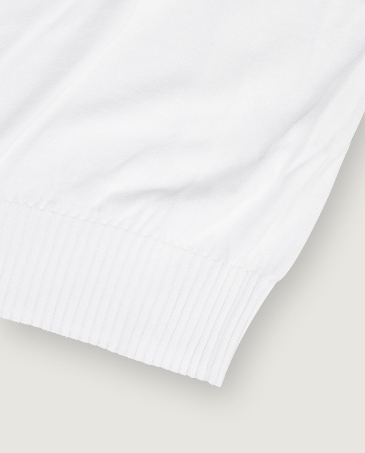 Katoenen Half Zip Trui - Wit