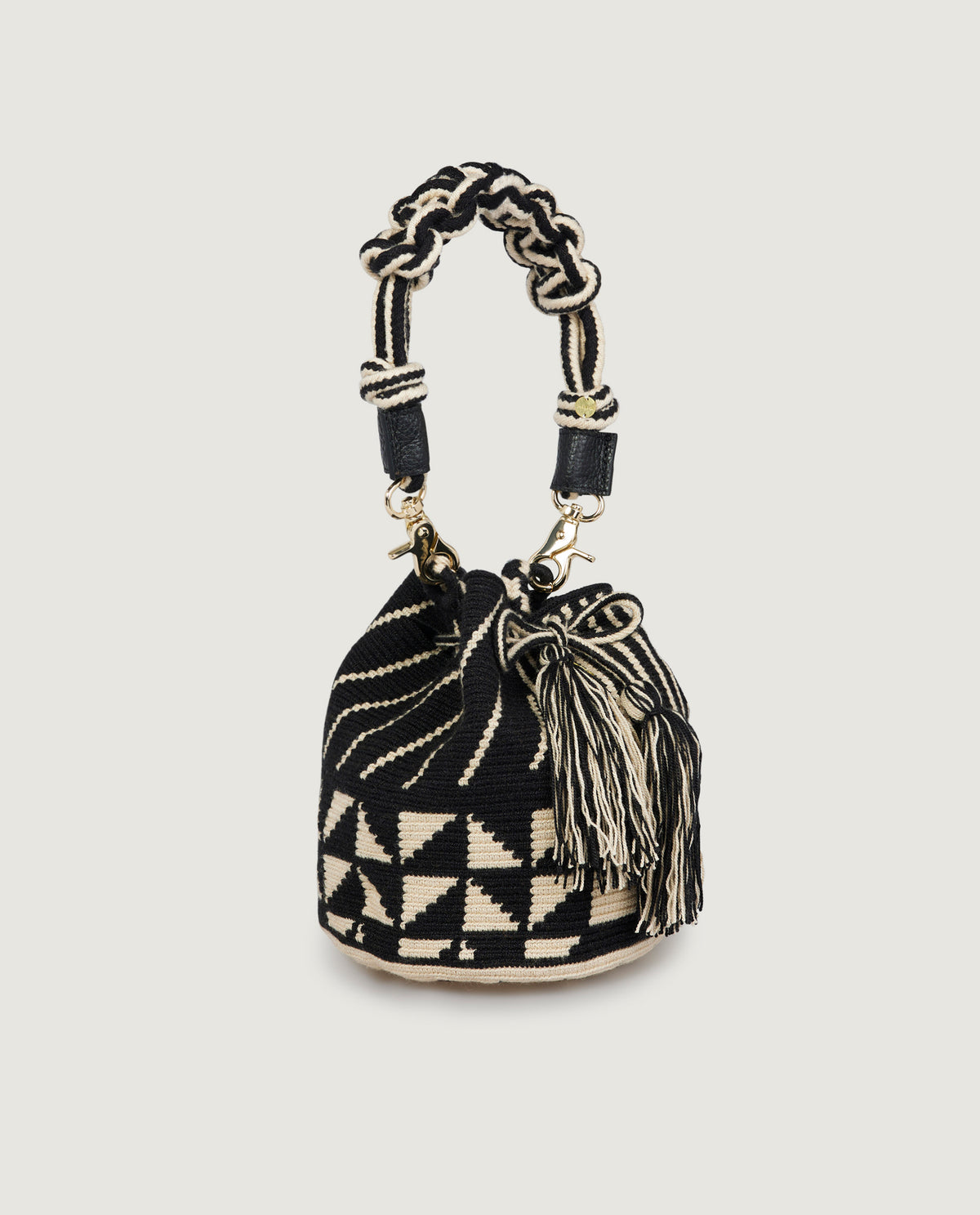Macramé Crossbody Tas - Zwart