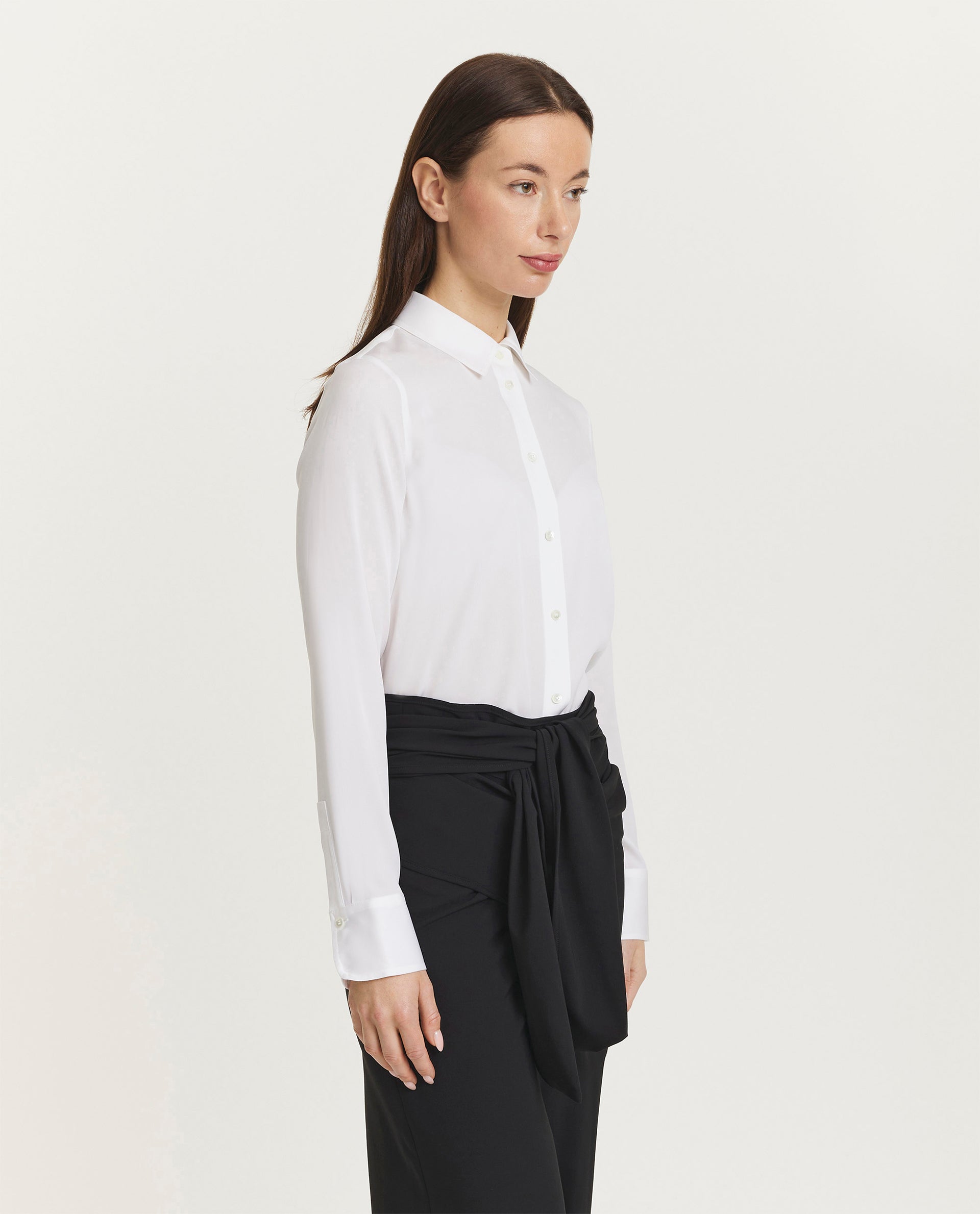 Silk-stretch blouse