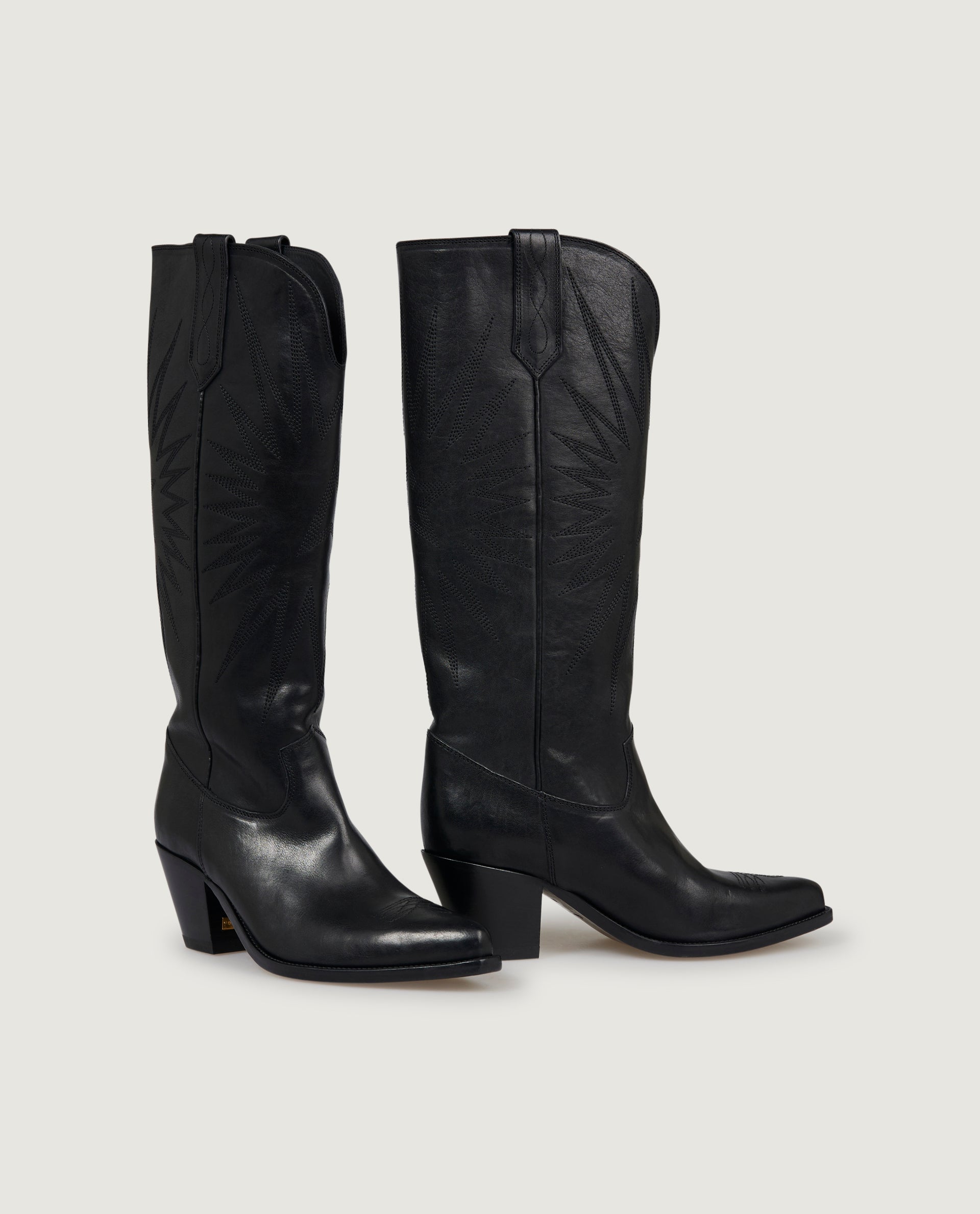 Leren laarzen - Zwart