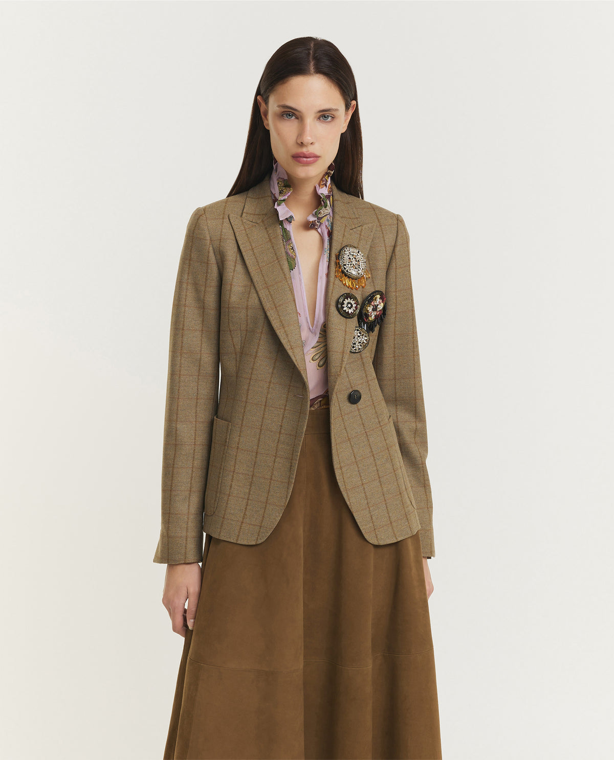 Comfort-Wollen Blazer
- Lichtbruin