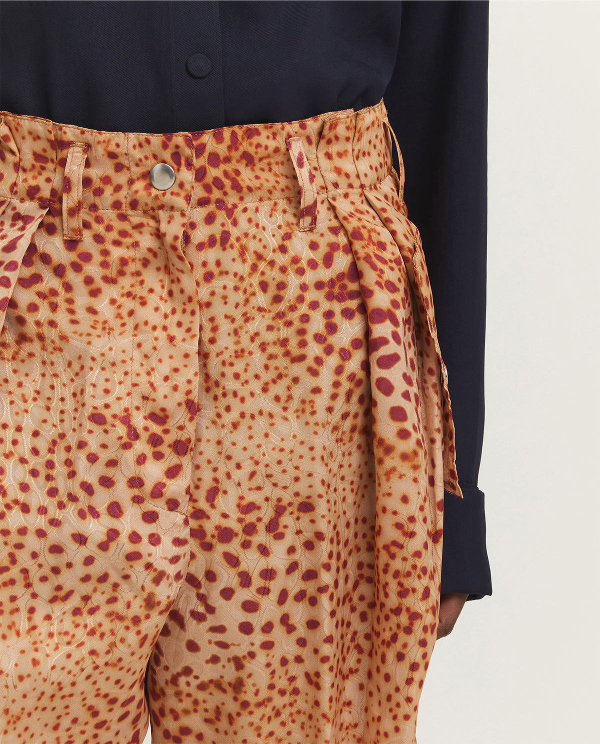 Vloeiende Bandplooi Broek - Oranje